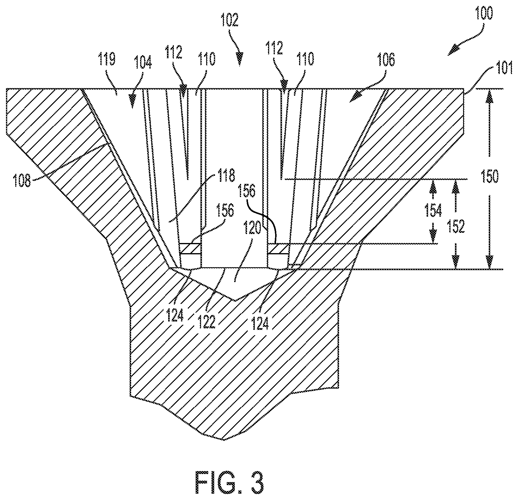 Patent US12551992 Figure 3 – Fastener system with stabilizer ribs and square drive