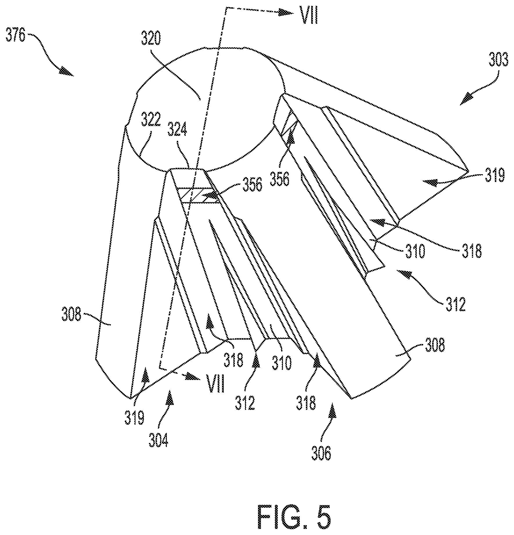 Patent US12551992 Figure 5 – Fastener system with stabilizer ribs and square drive
