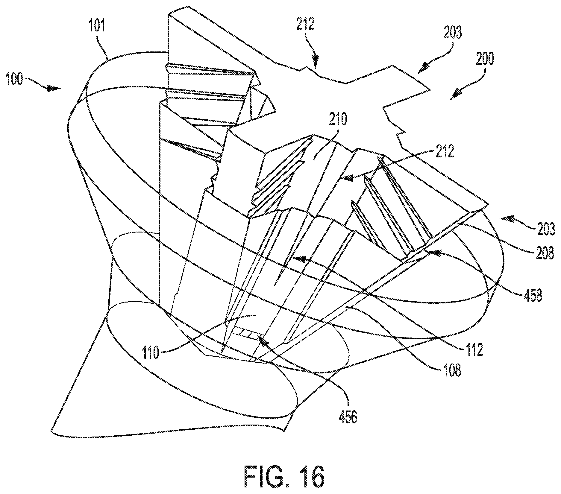 Patent US12551992 Figure 16 – Fastener system with stabilizer ribs and square drive