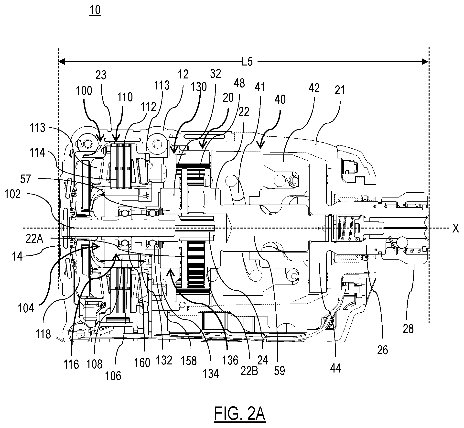 Patent US12551993 Figure 2 – Power tool with compact motor assembly