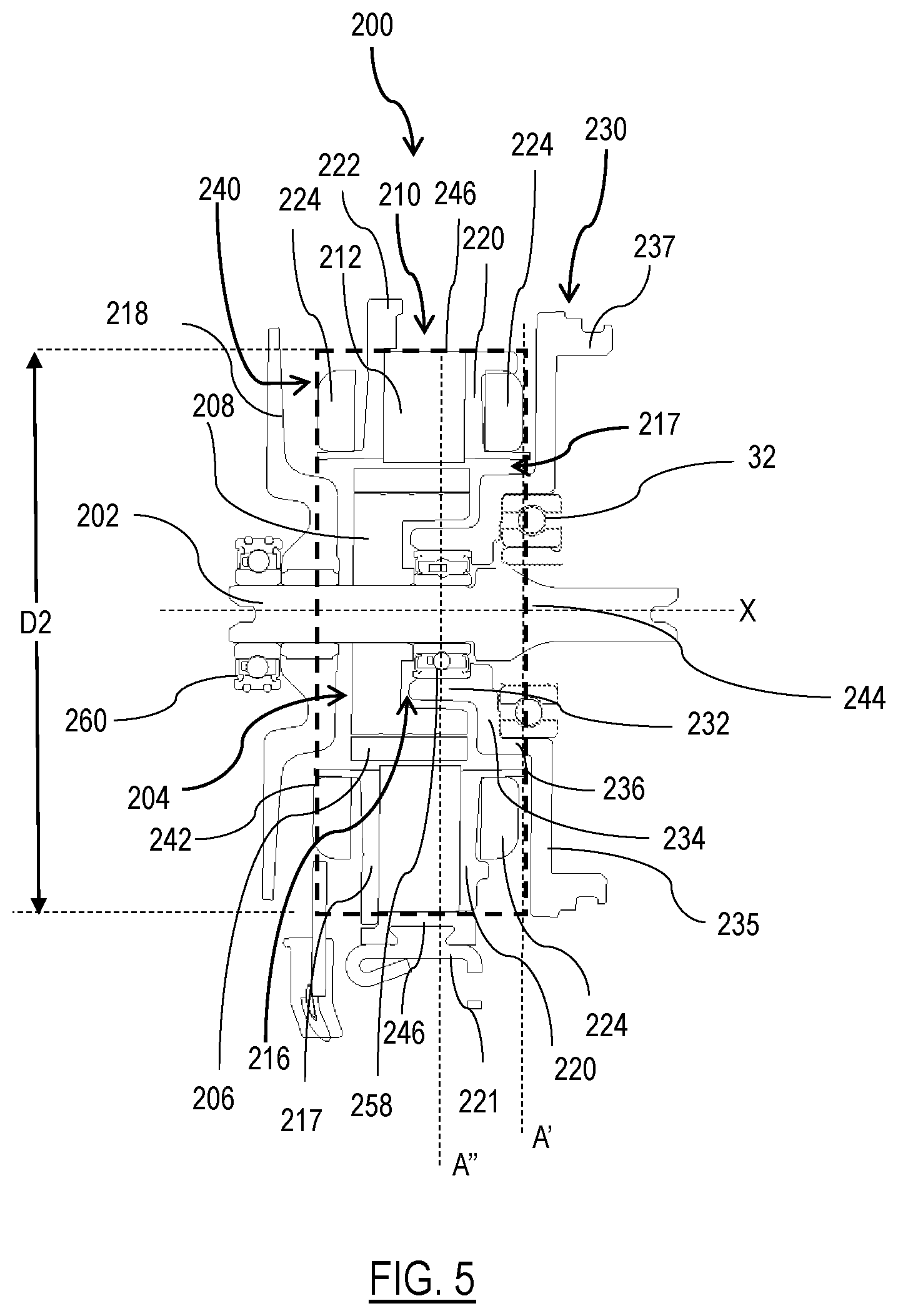 Patent US12551993 Figure 6 – Power tool with compact motor assembly