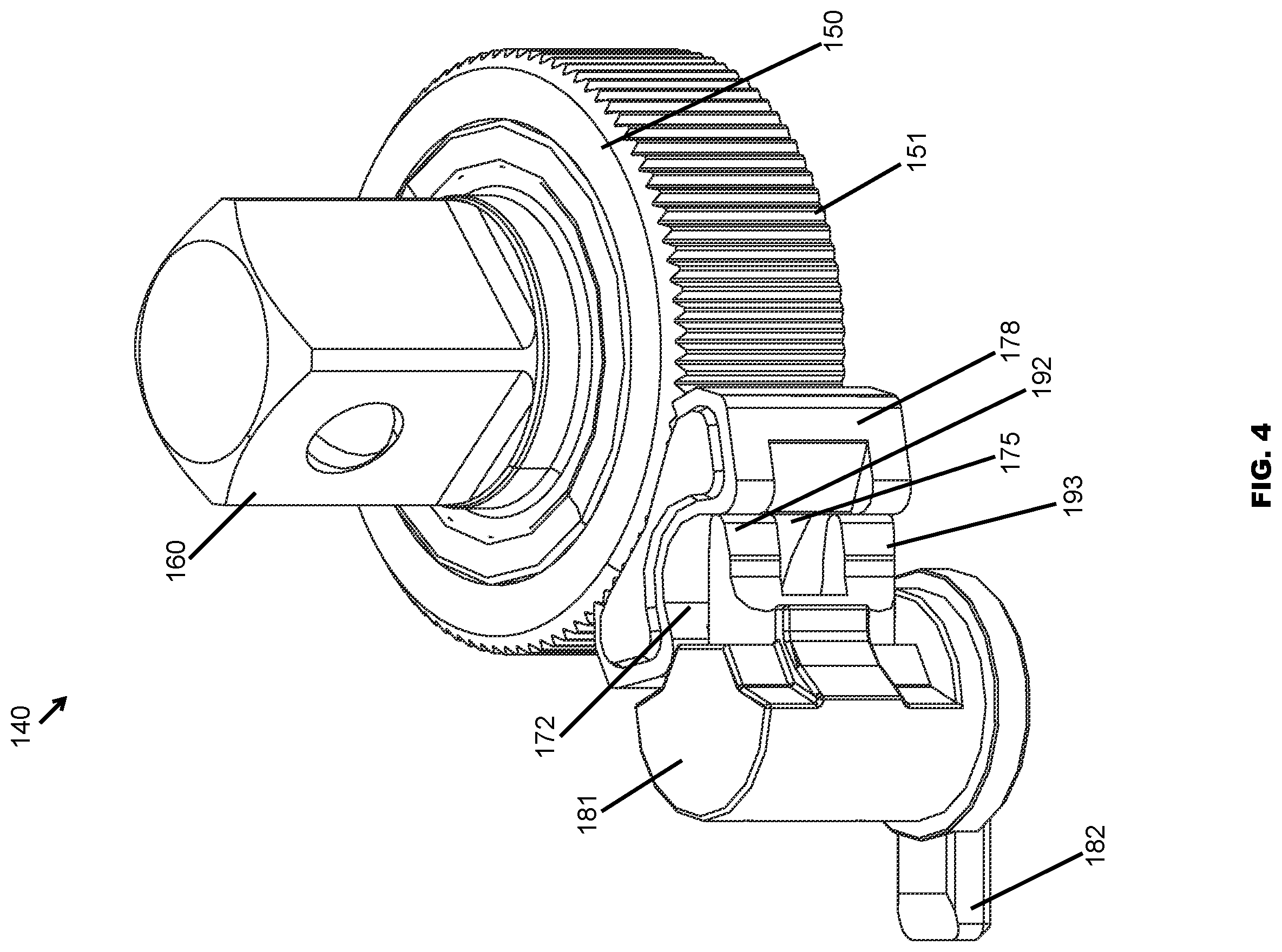 Patent US12551997 Figure 4 – Hand tool having interchangeable grip