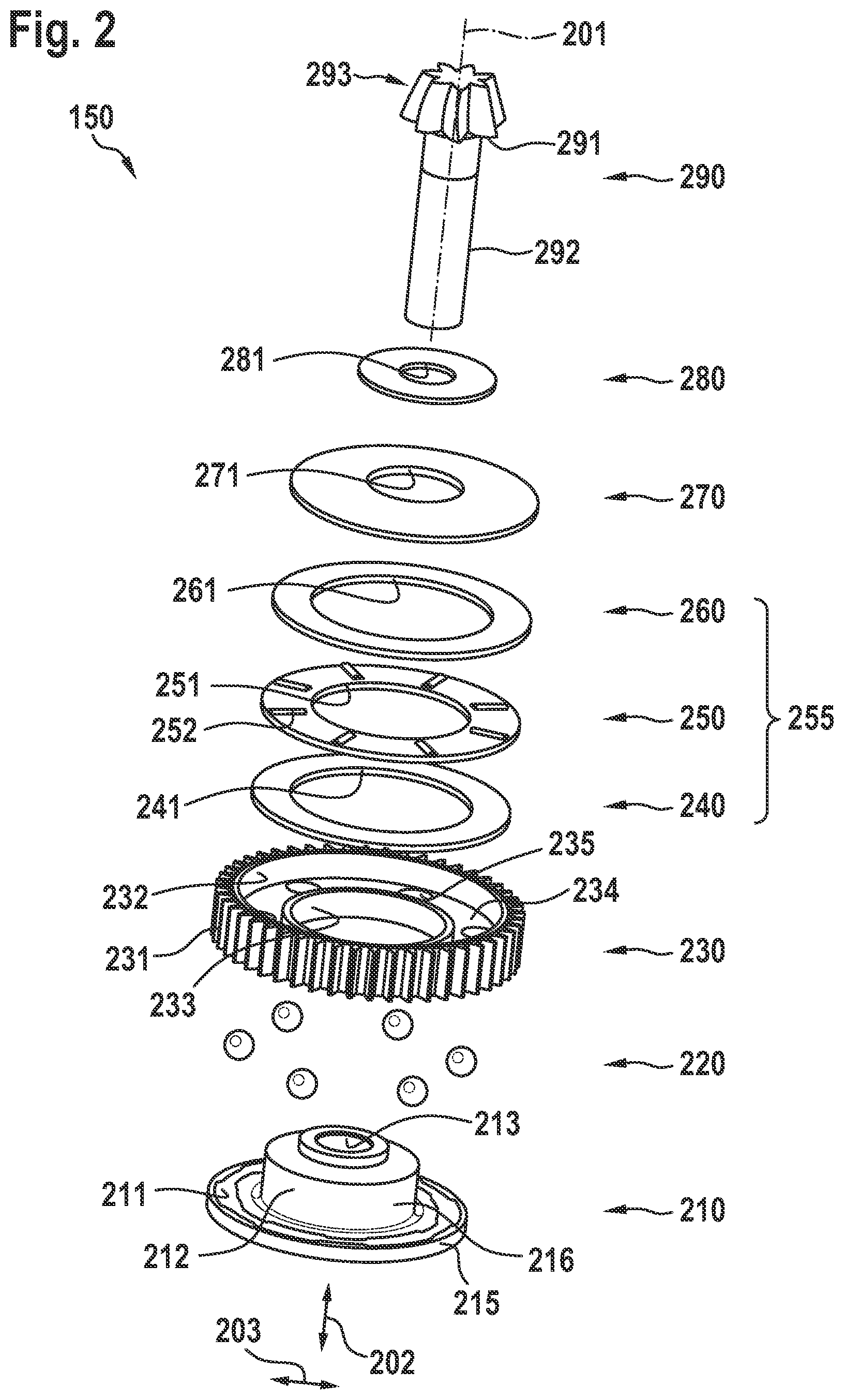 Patent US12551999 Figure 2 – Overload clutch for a hand-held power tool