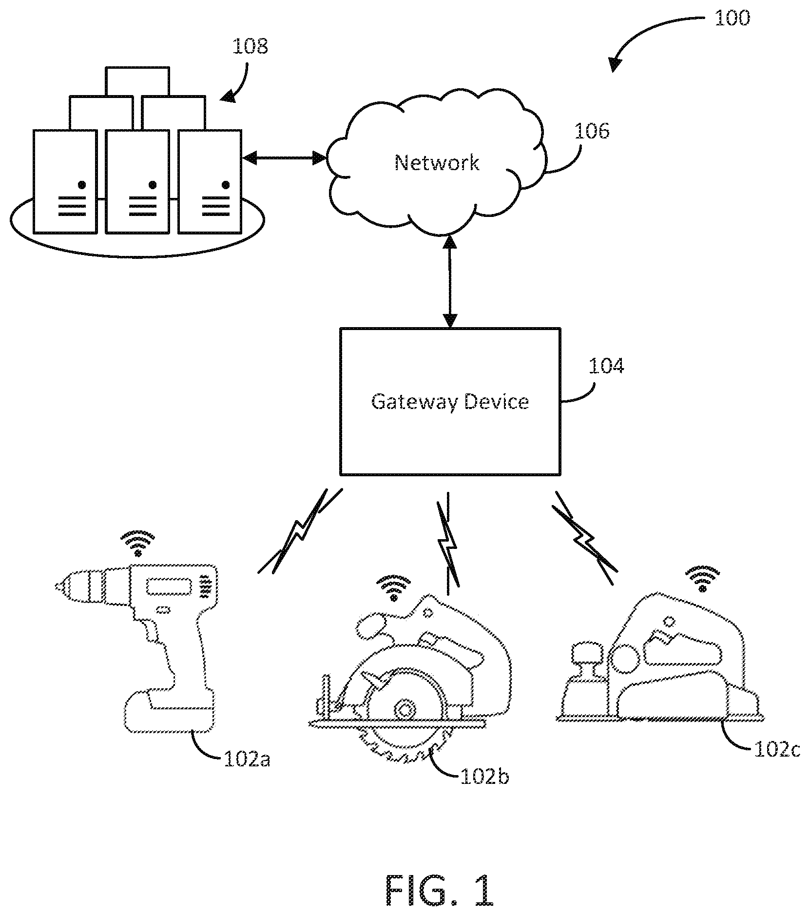 Patent US12552002 Figure 1 – Systems and methods for power tool communication