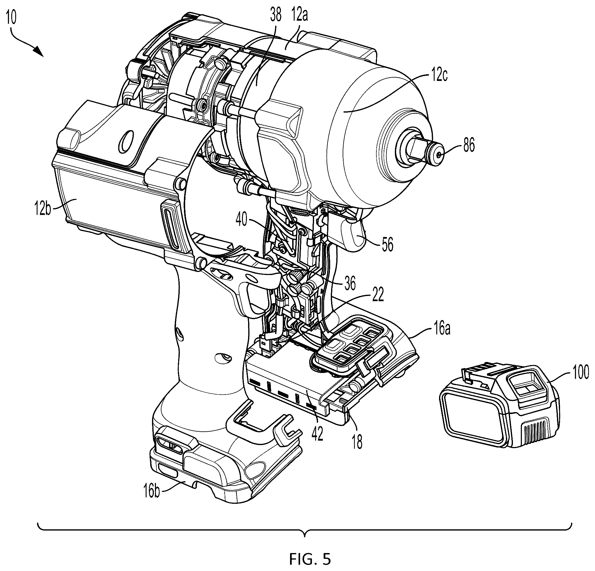 Patent US12552004 Figure 5 – Battery pack isolation system