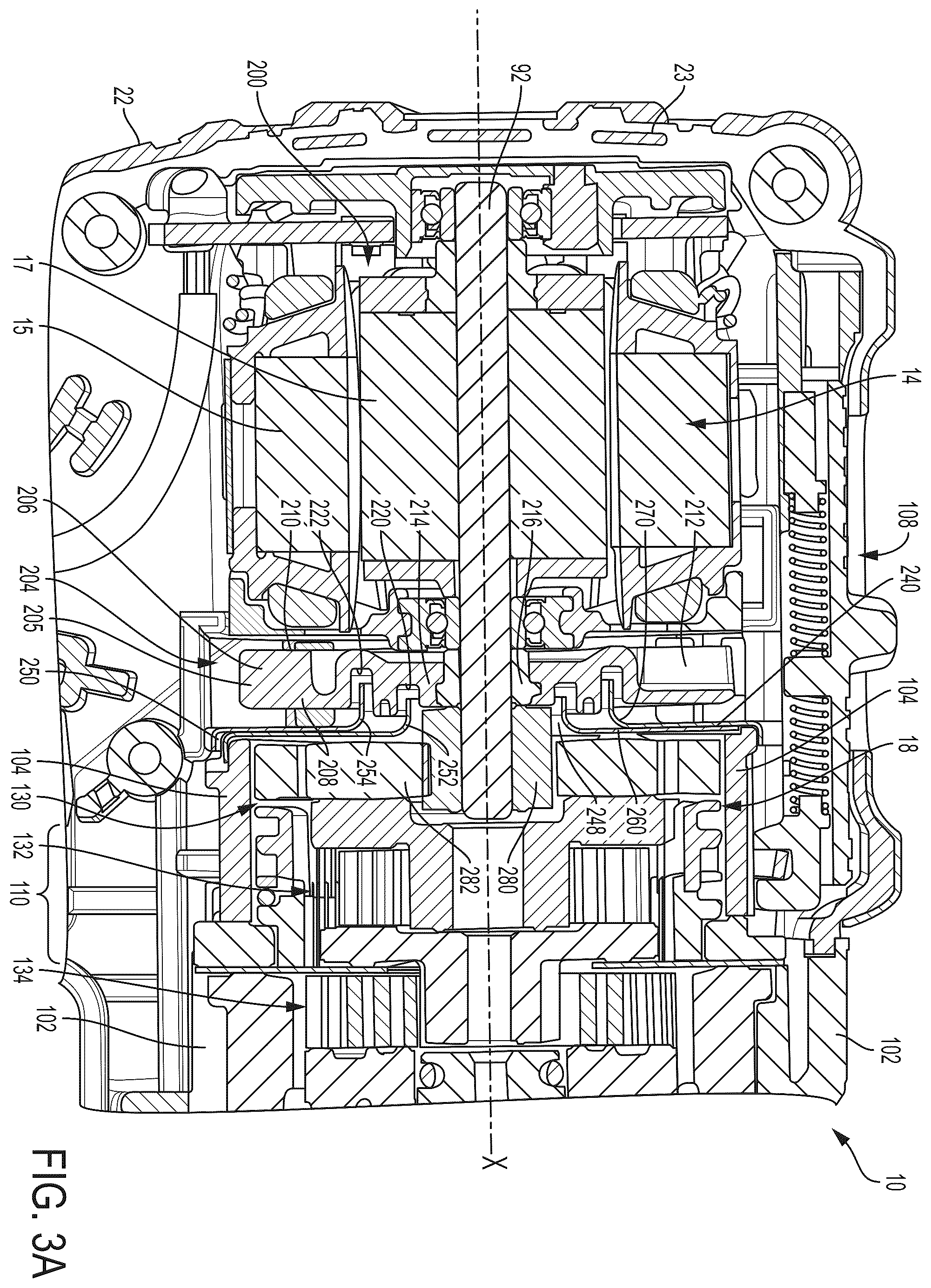 Patent US12552006 Figure 3 – Power tool with partition assembly between transmission and motor