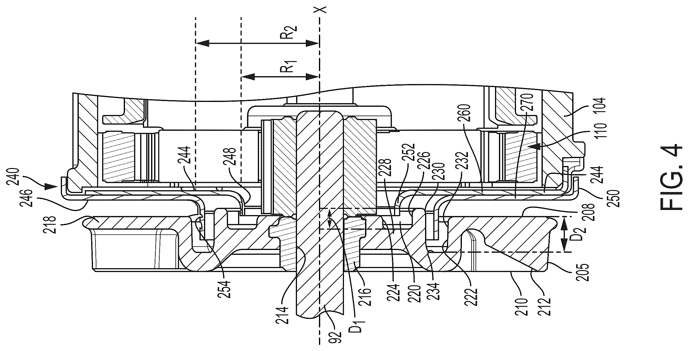 Patent US12552006 Figure 5 – Power tool with partition assembly between transmission and motor