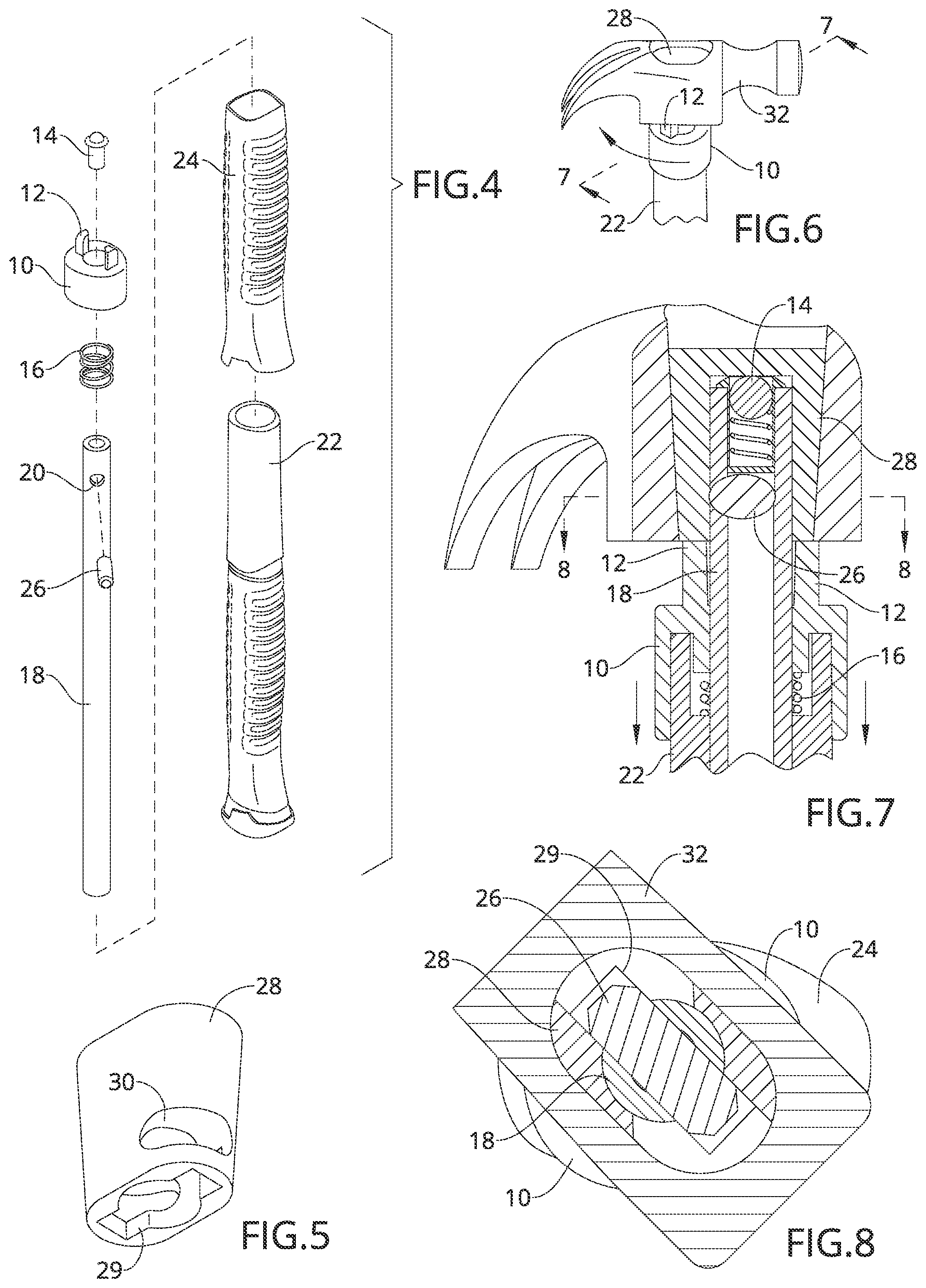 Patent US12552008 Figure 2 – Hand tool with interchangeable heads