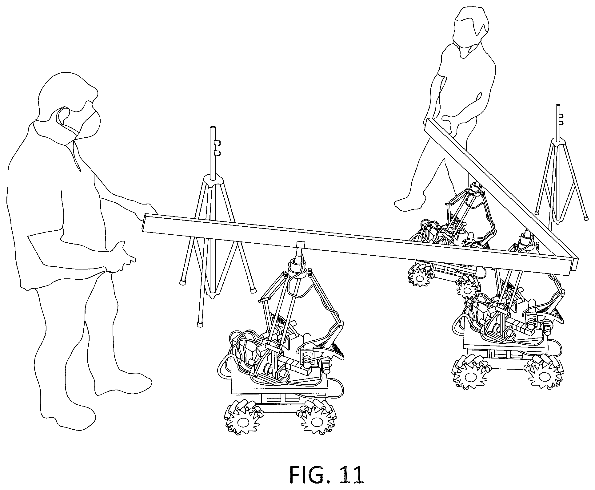 Patent US12552011 Figure 11 – Method and system for multirobot collaborative mobile manipulation