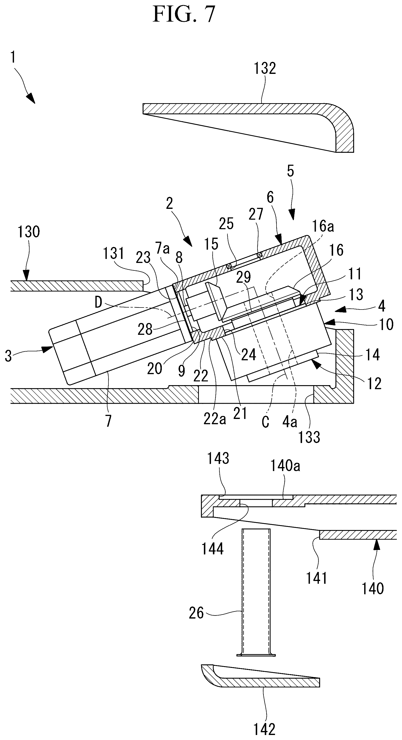 Patent US12552015 Figure 7 – Joint structure for robot