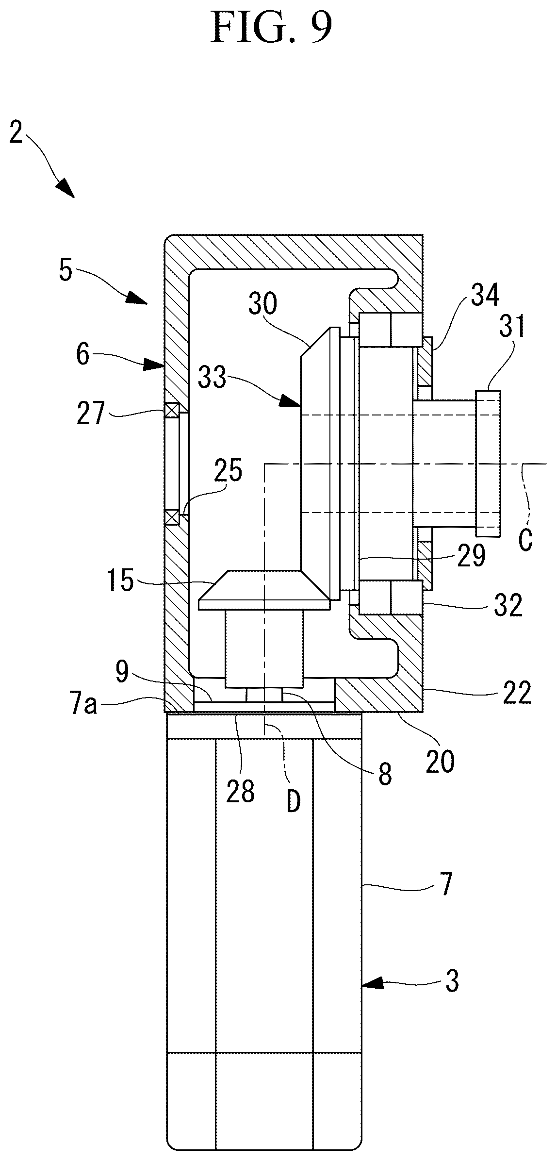 Patent US12552015 Figure 9 – Joint structure for robot