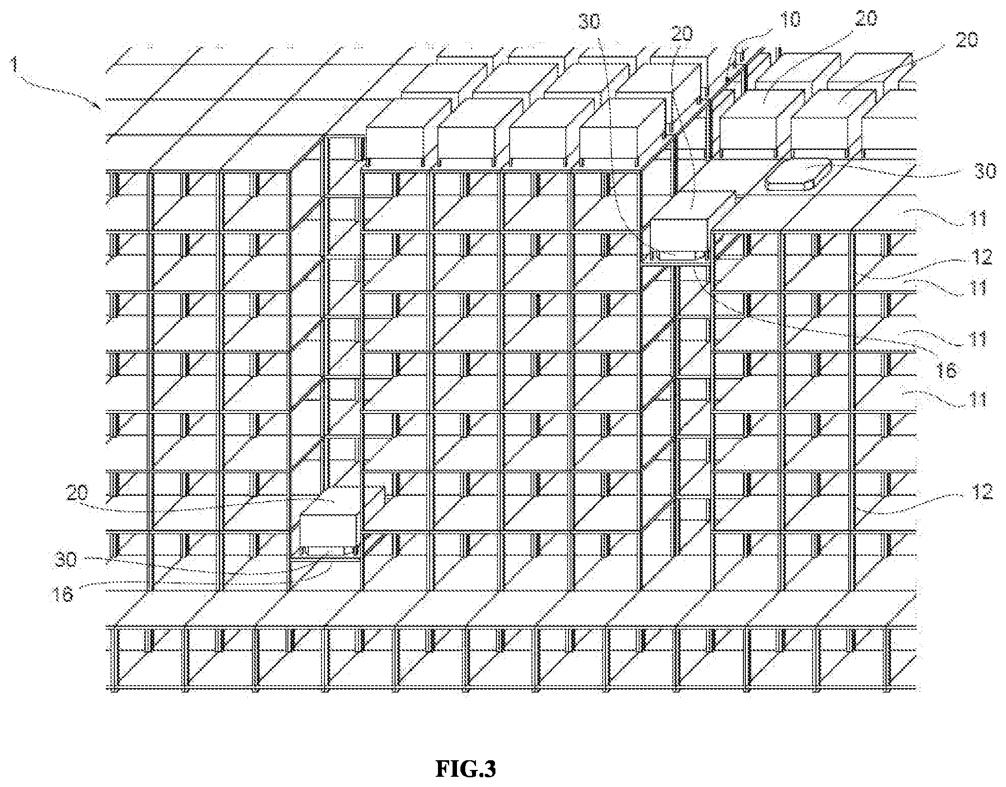Patent US12552033 Figure 3 – Automated storage and retrieval system