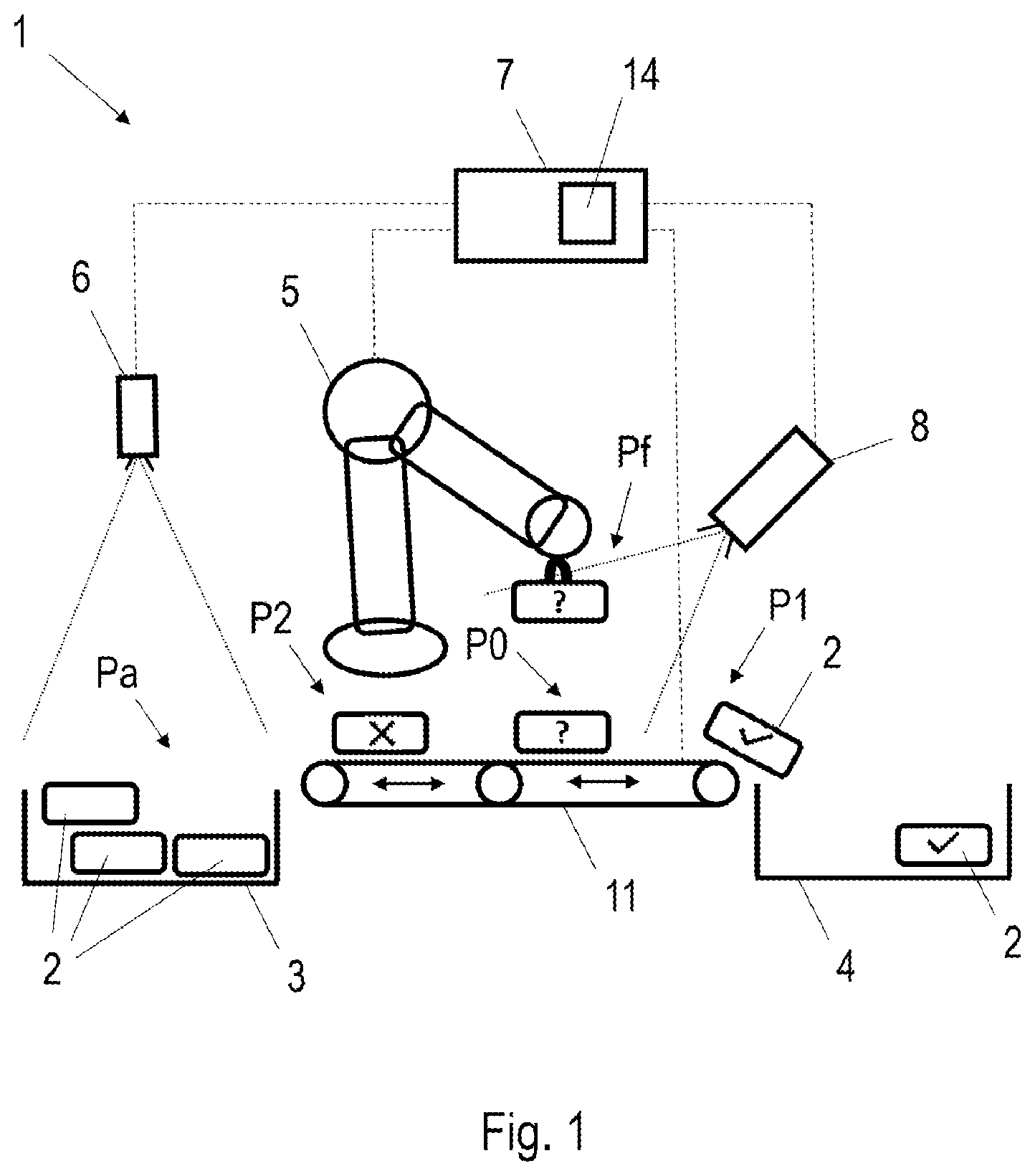 Patent US12552041 Figure 1 – System for separating and identifying articles