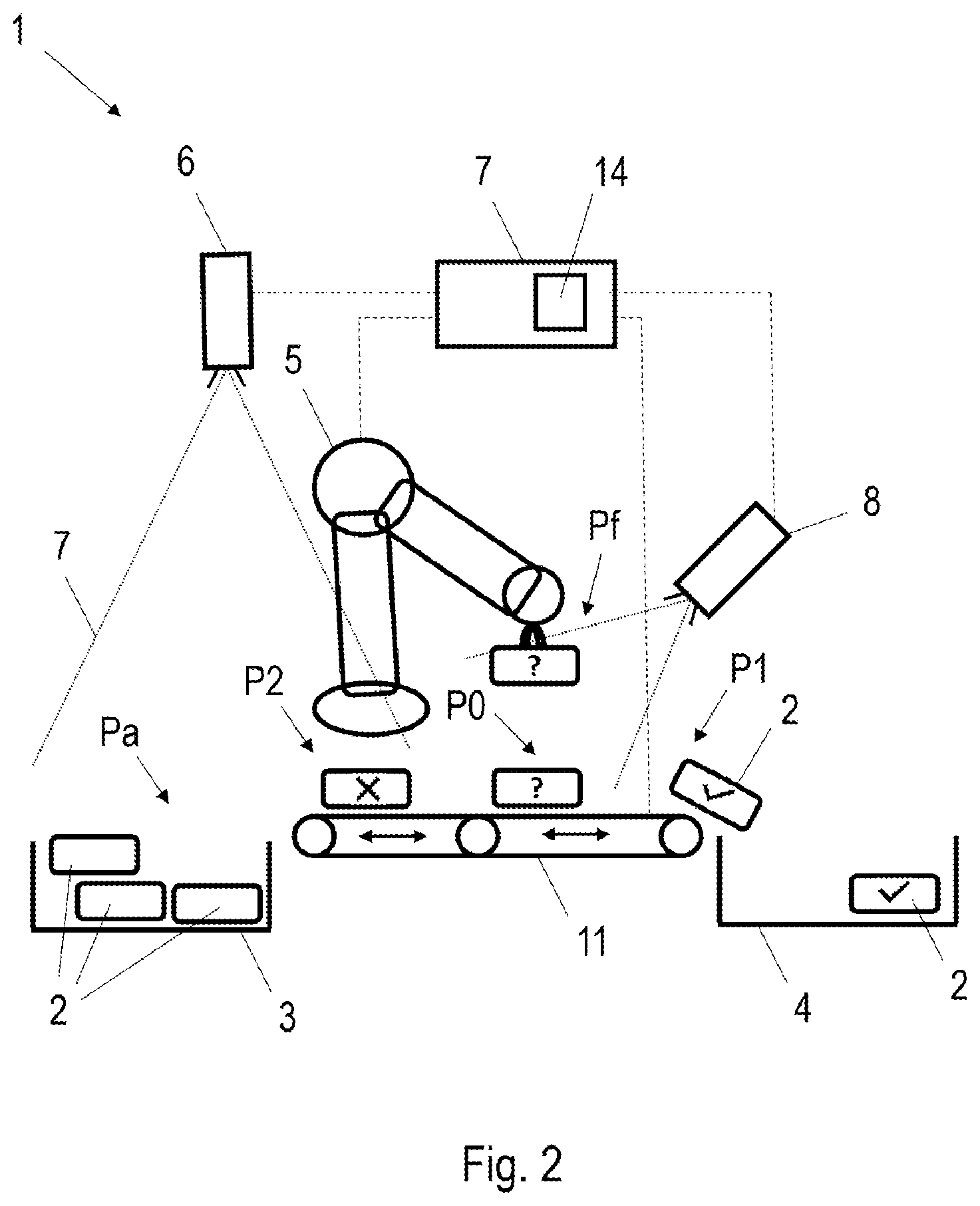 Patent US12552041 Figure 2 – System for separating and identifying articles