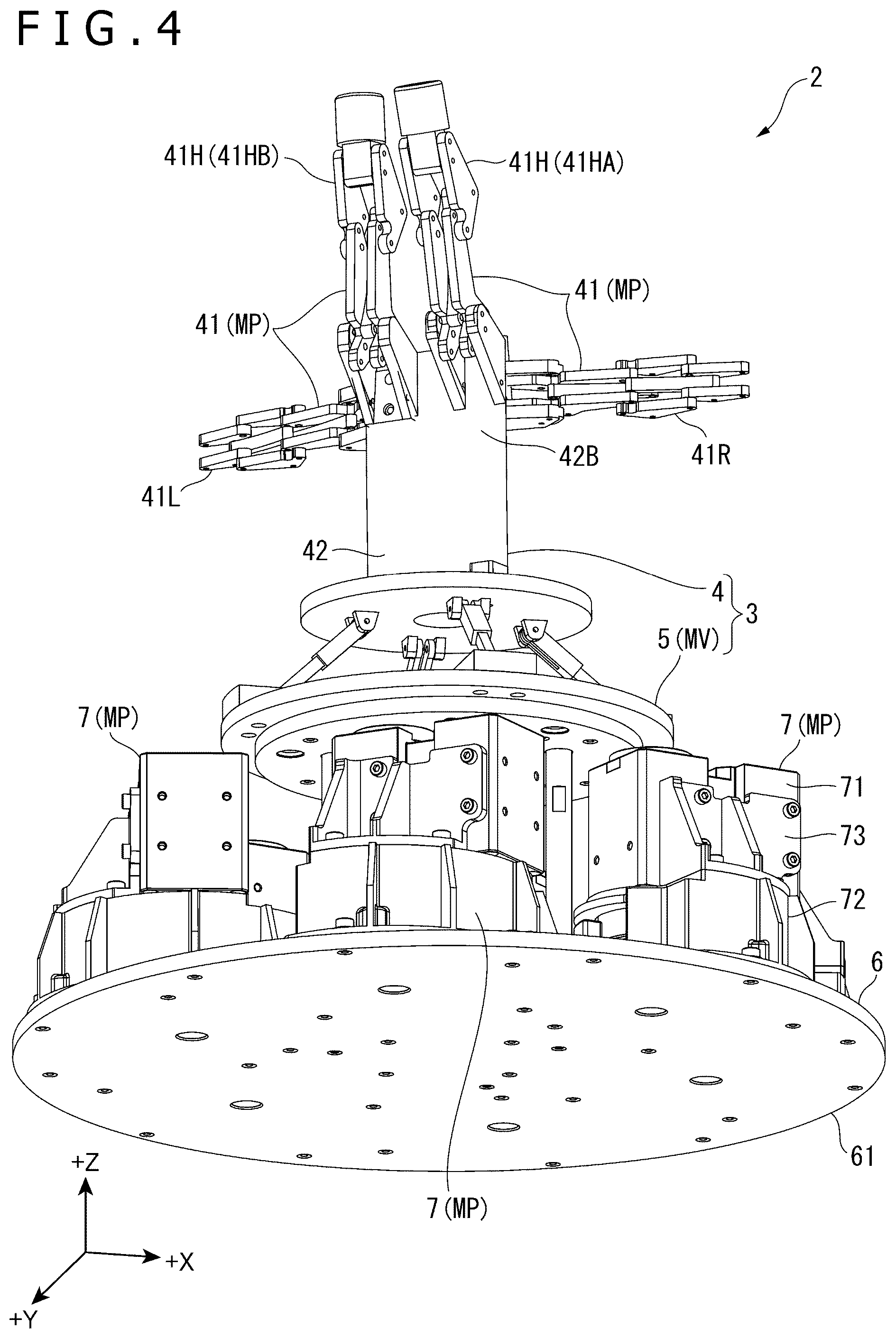 Patent US12552049 Figure 4 – Drive device, manipulator, puppet operating device, and movable base
