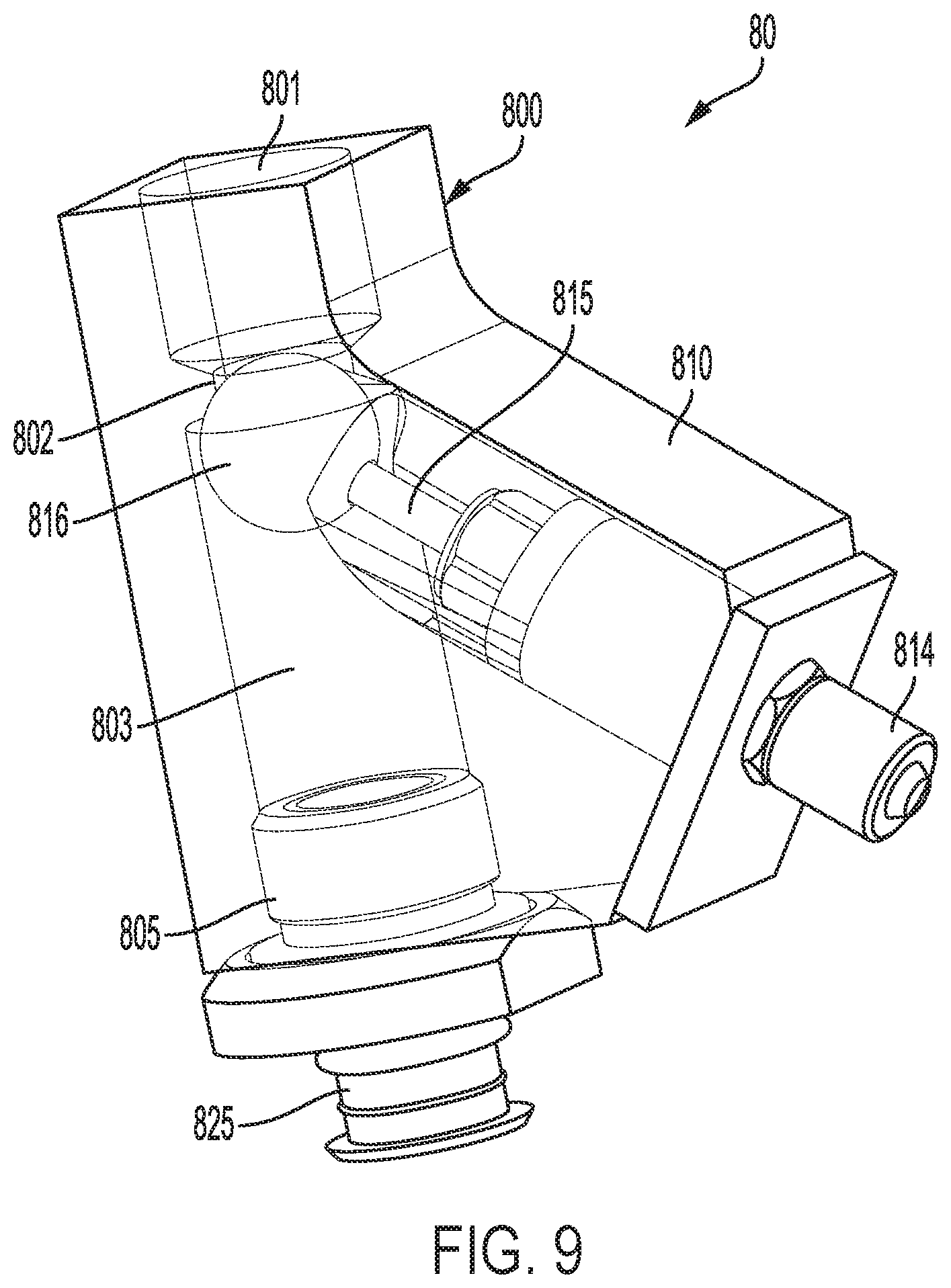 Patent US12552050 Figure 8 – Unidirectional valve for suction-based end effector of robotic arm