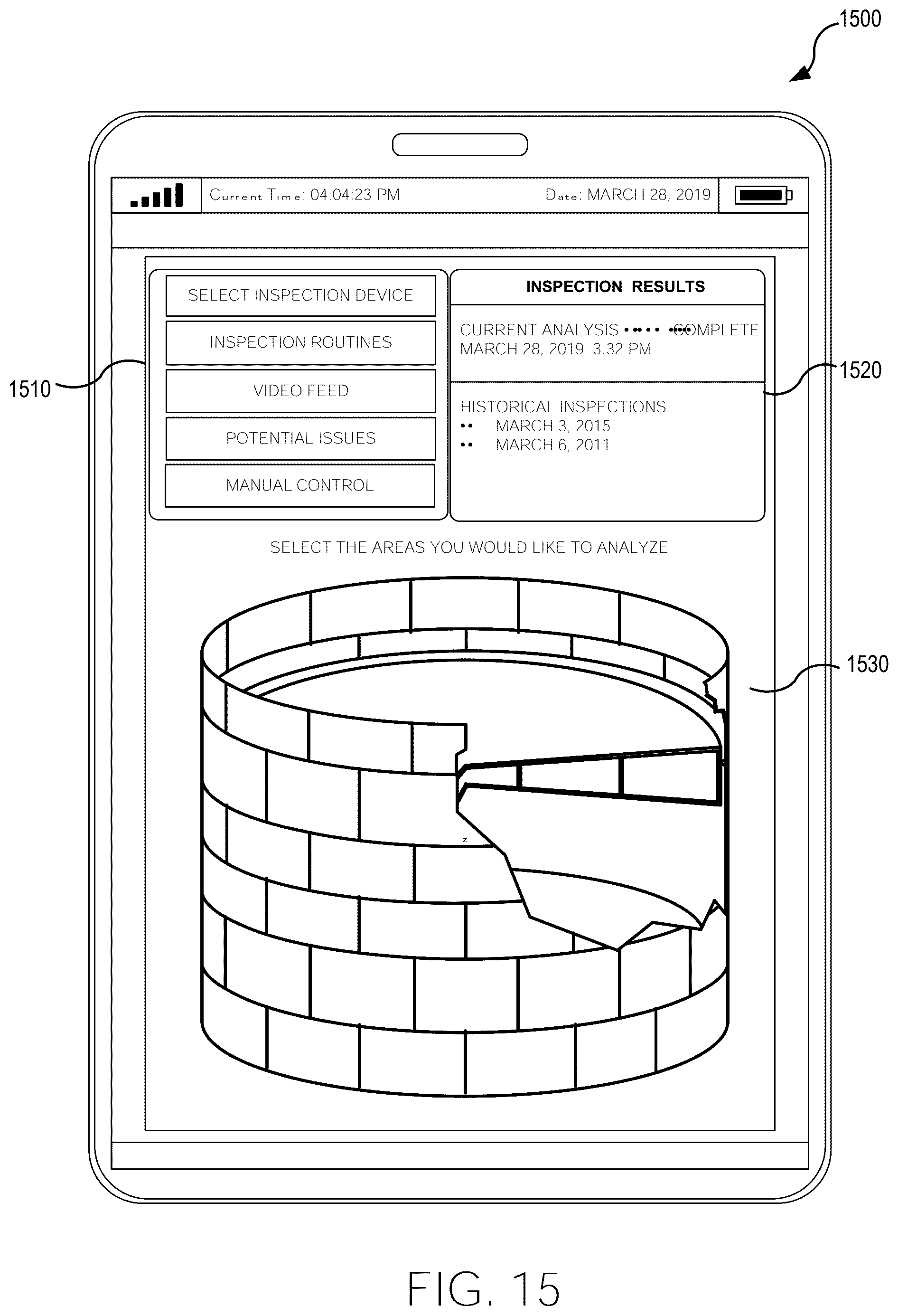 Patent US12552052 Figure 15 – Robotic systems and methods for tank seal inspection