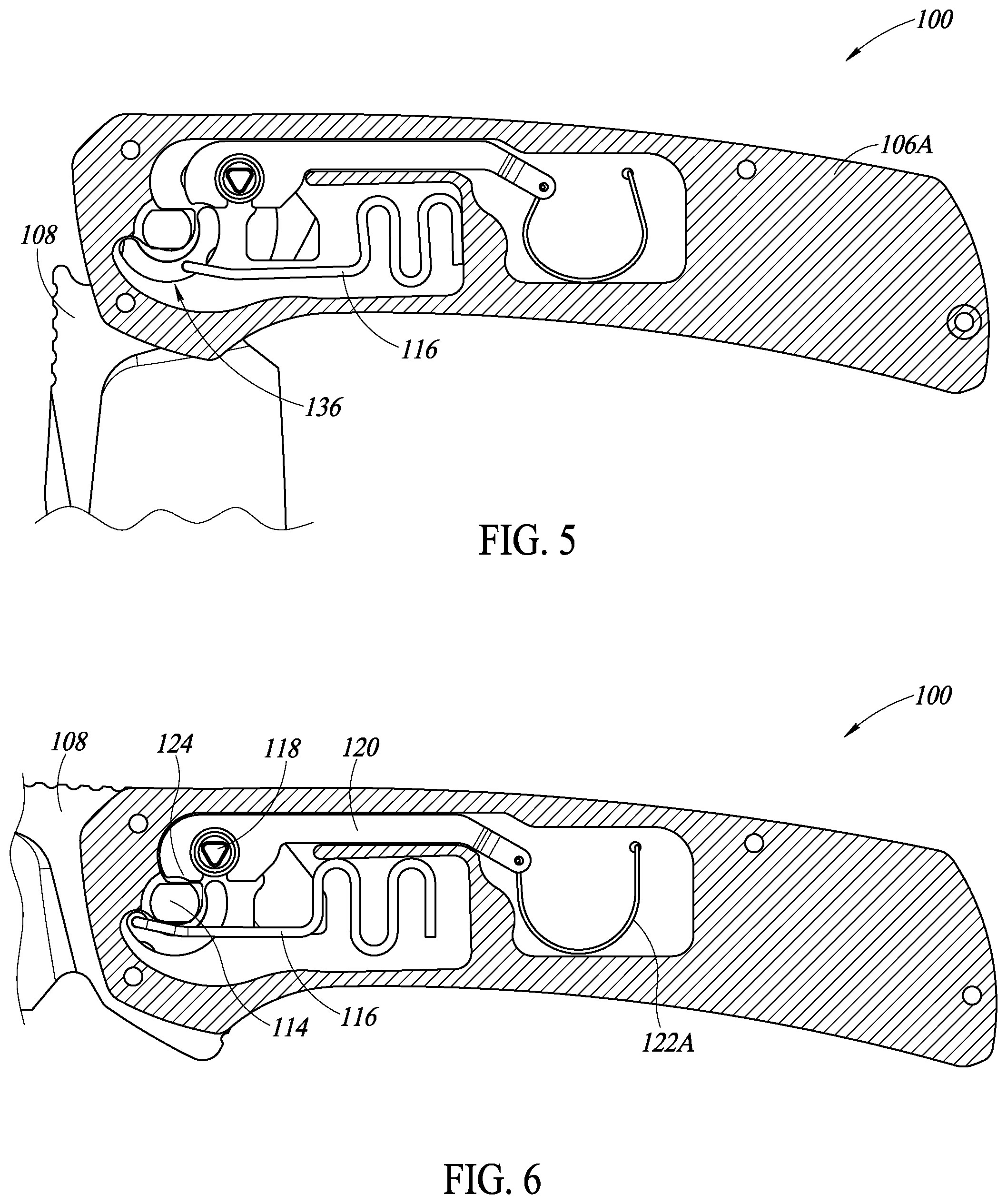 Patent US12552054 Figure 3 – Assisted opening and closing knife with lock