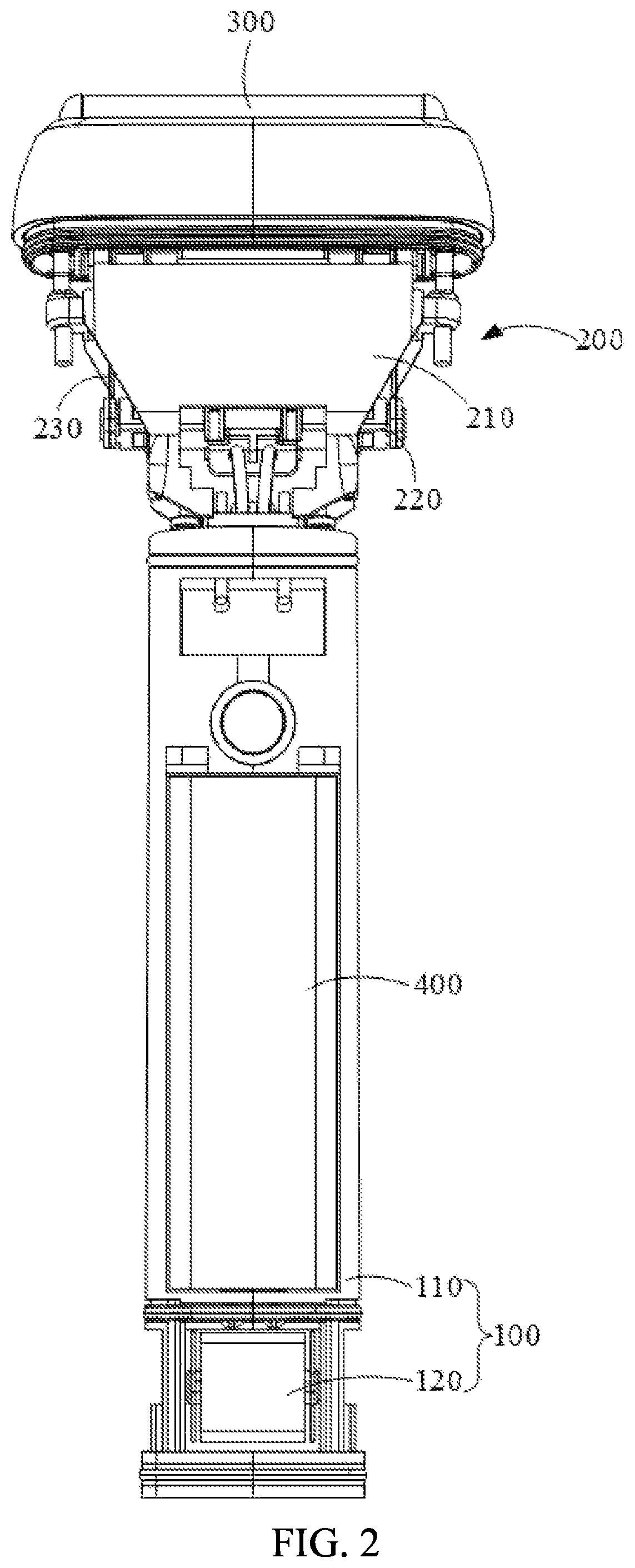 Patent US12552056 Figure 2 – Electric shaver