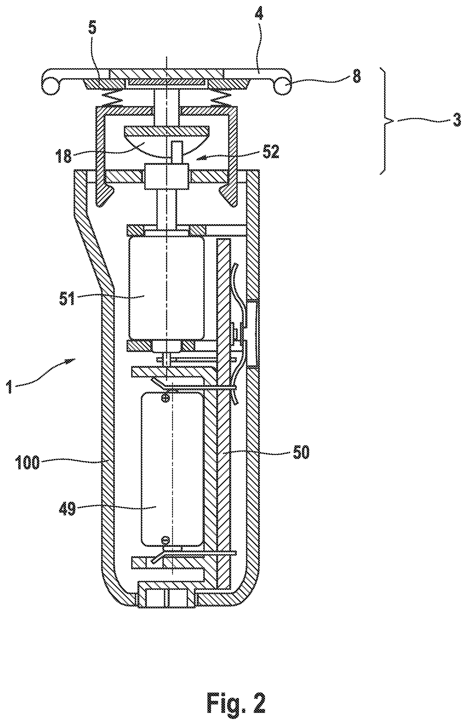 Patent US12552058 Figure 2 – Electric beard trimmer