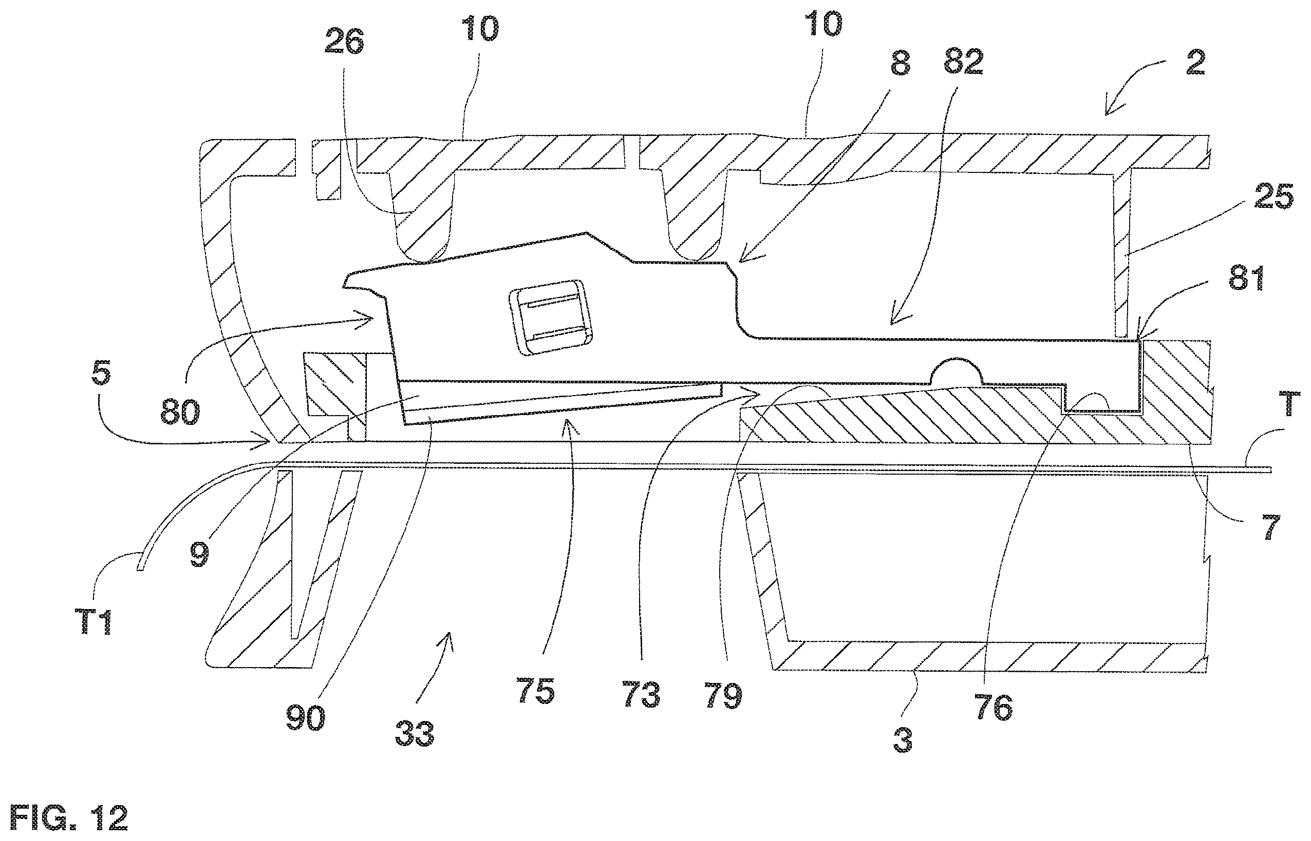 Patent US12552060 Figure 12 – Refined device for cutting tapes