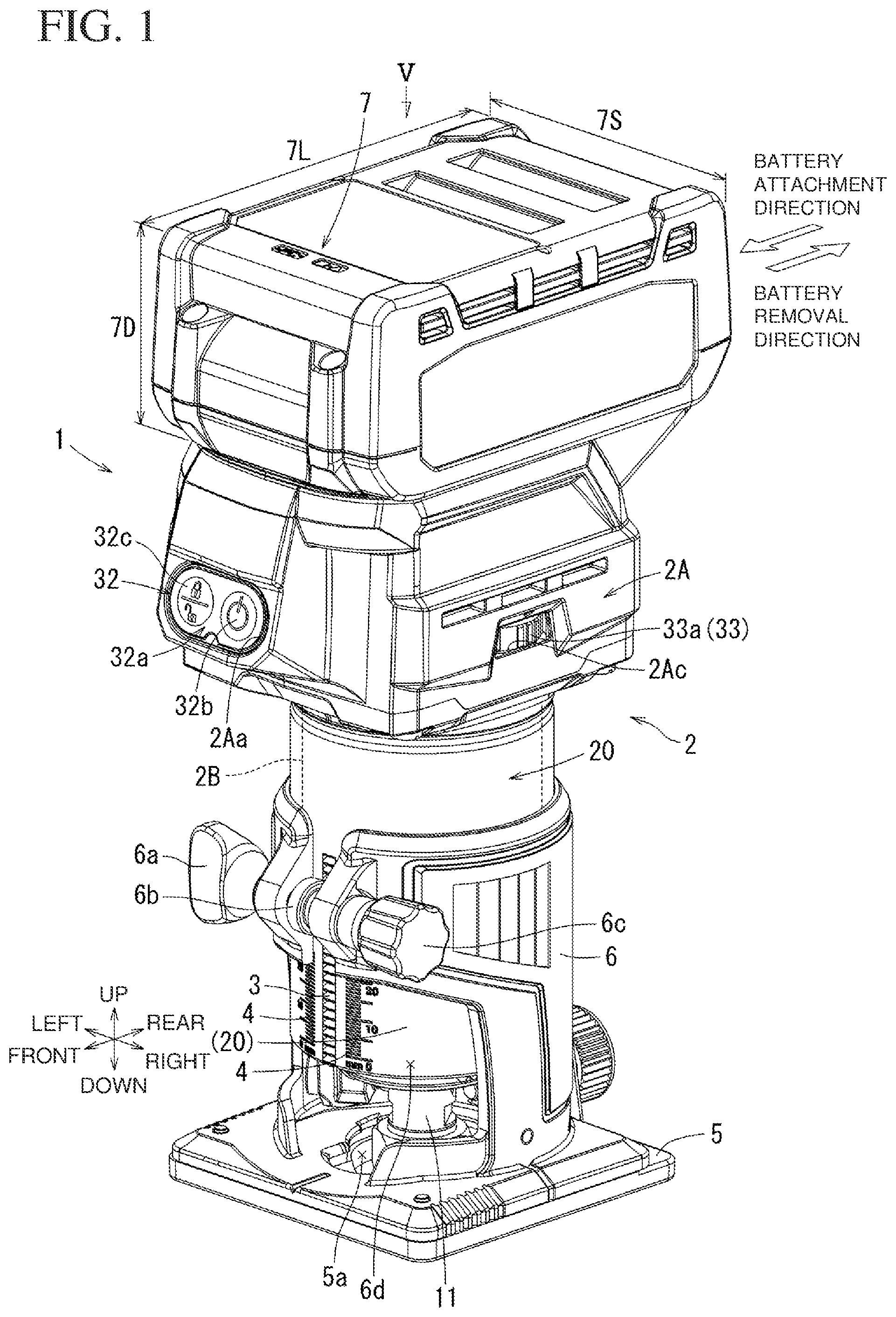 Patent US12552061 Figure 1 – Portable machining apparatus