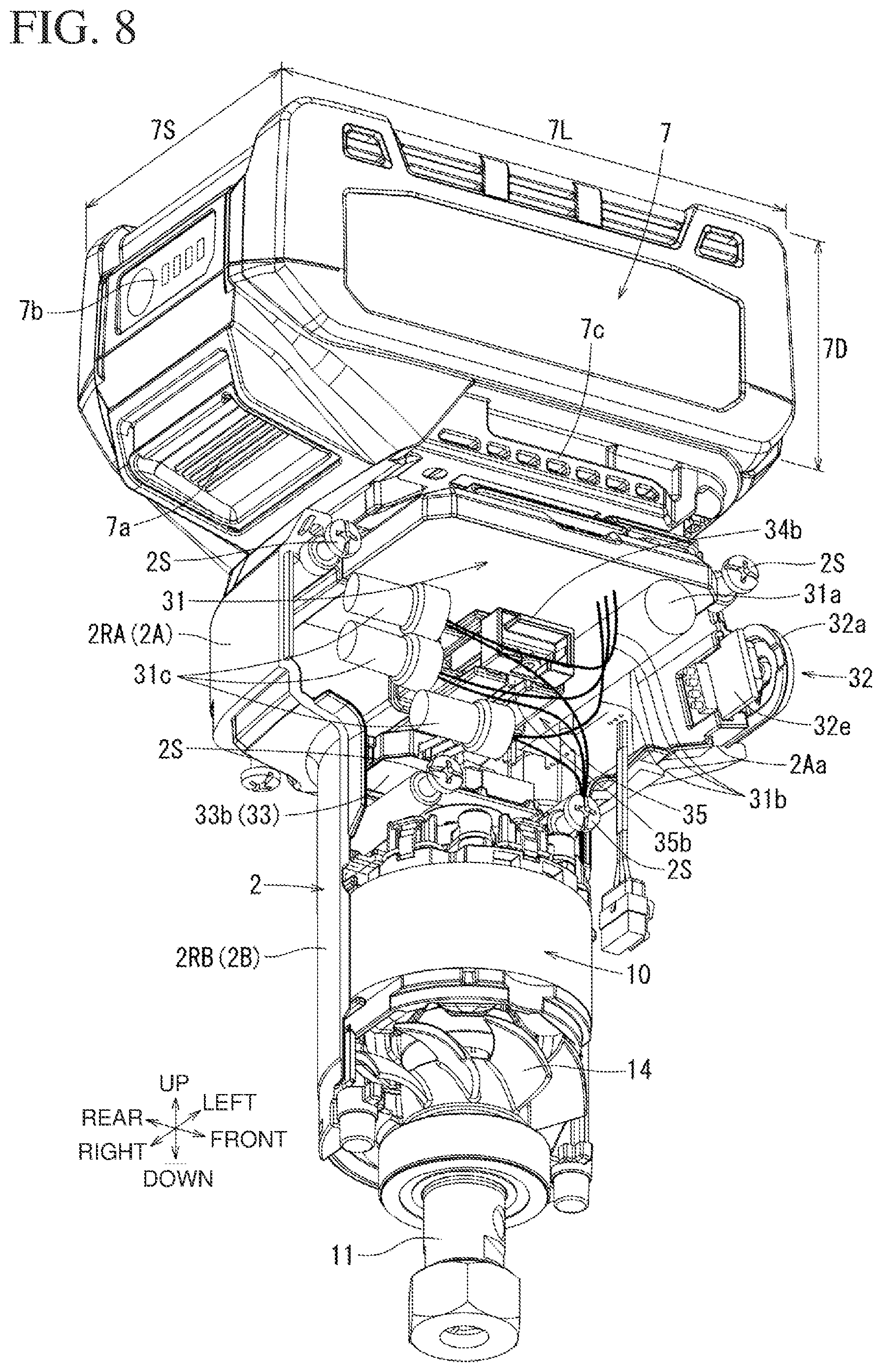 Patent US12552061 Figure 8 – Portable machining apparatus