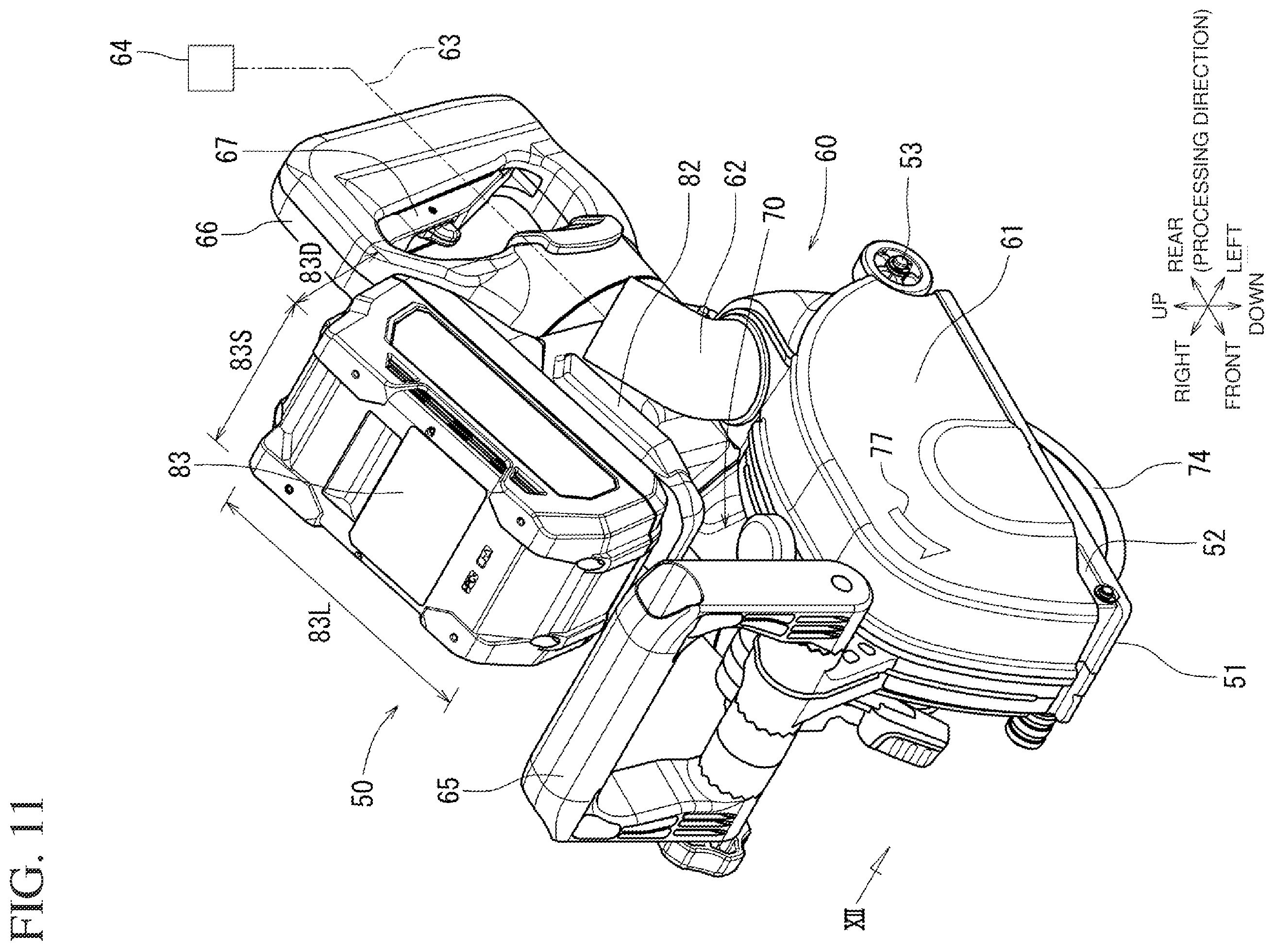 Patent US12552061 Figure 11 – Portable machining apparatus