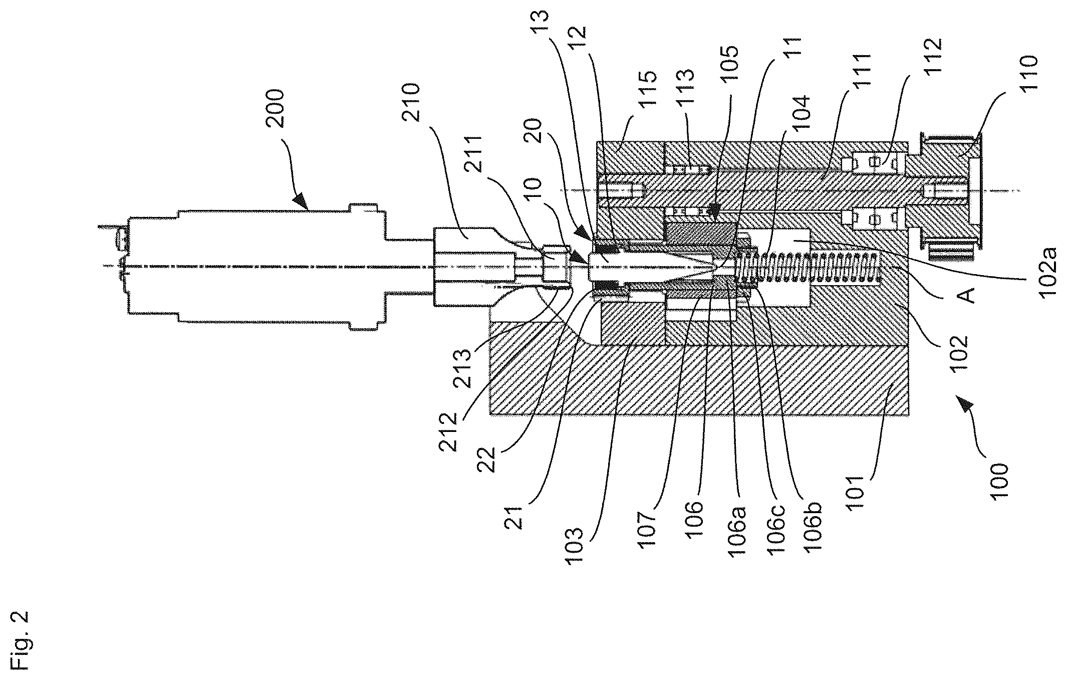 Patent US12552063 Figure 2 – Cutting blade mounting device, cutting device as well as magazine for a cutting blade