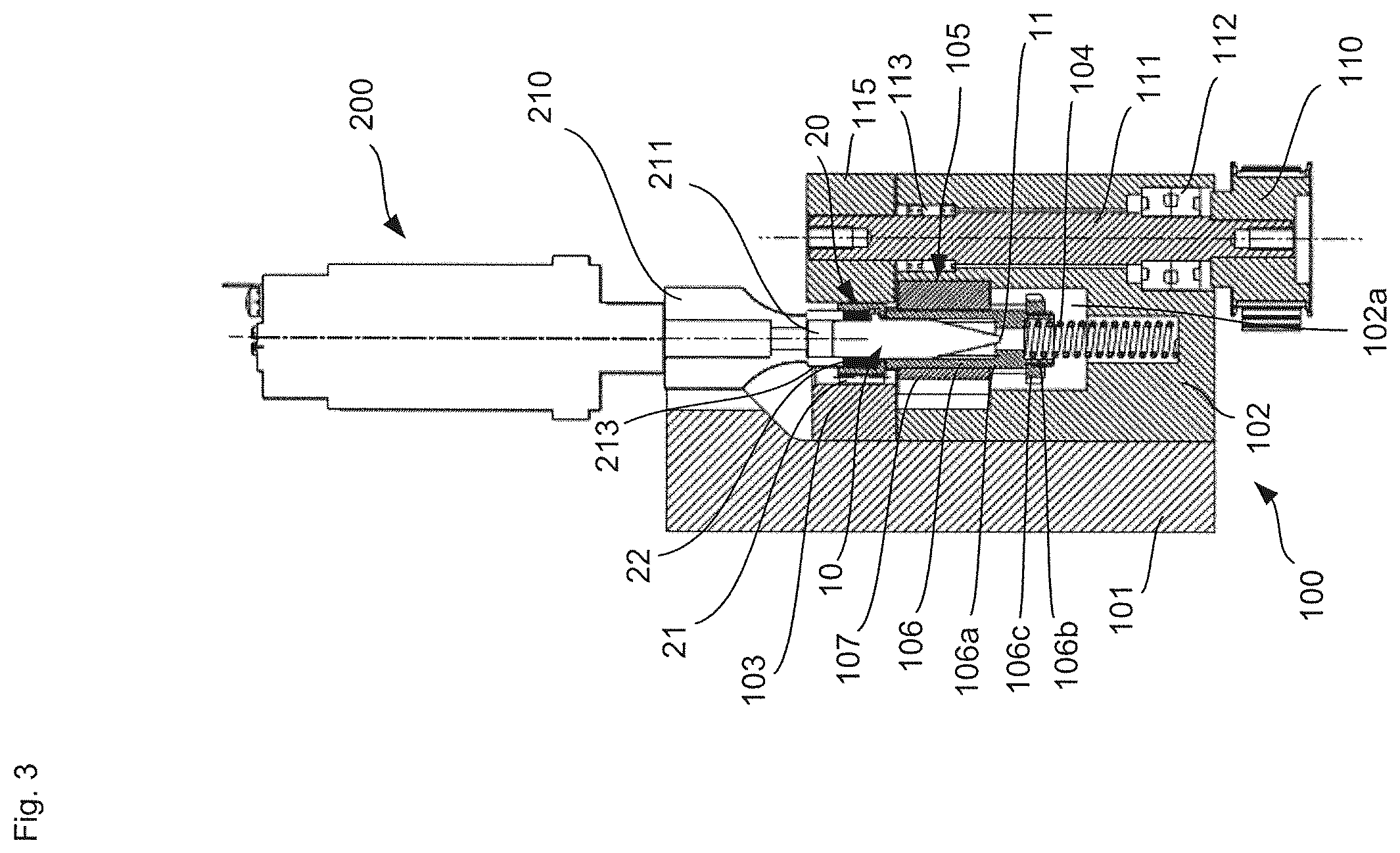 Patent US12552063 Figure 3 – Cutting blade mounting device, cutting device as well as magazine for a cutting blade