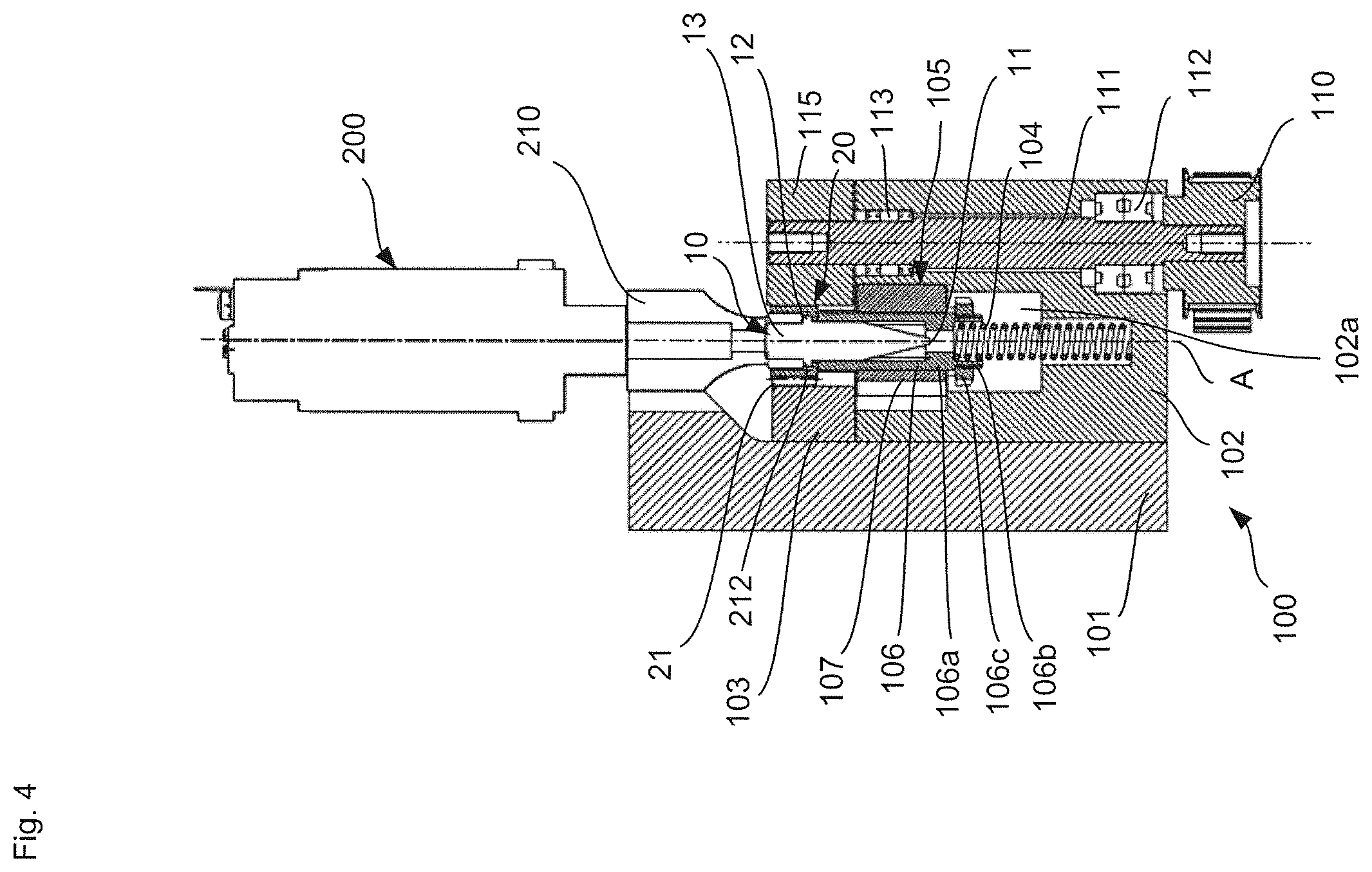 Patent US12552063 Figure 4 – Cutting blade mounting device, cutting device as well as magazine for a cutting blade