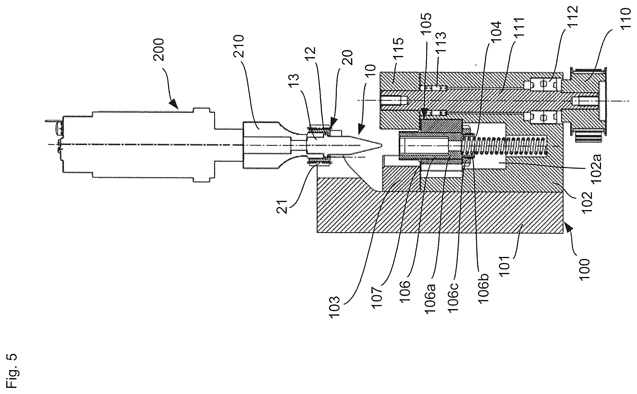 Patent US12552063 Figure 5 – Cutting blade mounting device, cutting device as well as magazine for a cutting blade