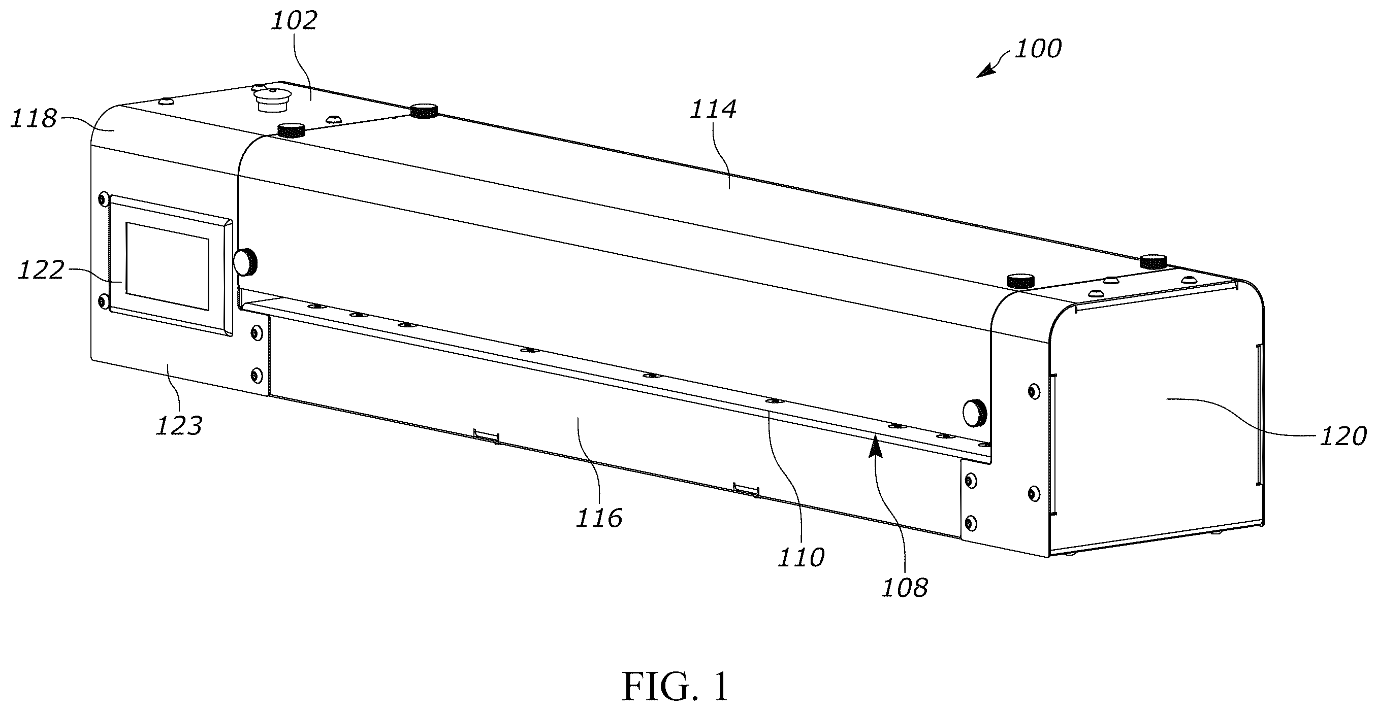 Patent US12552064 Figure 1 – Device for producing slit sheet packing material