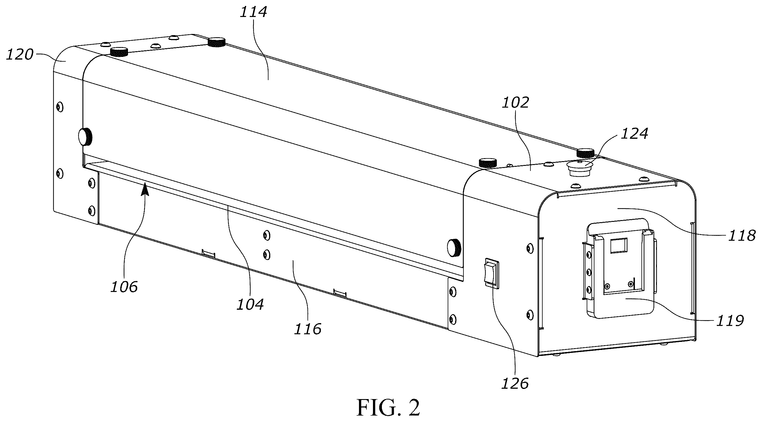 Patent US12552064 Figure 2 – Device for producing slit sheet packing material