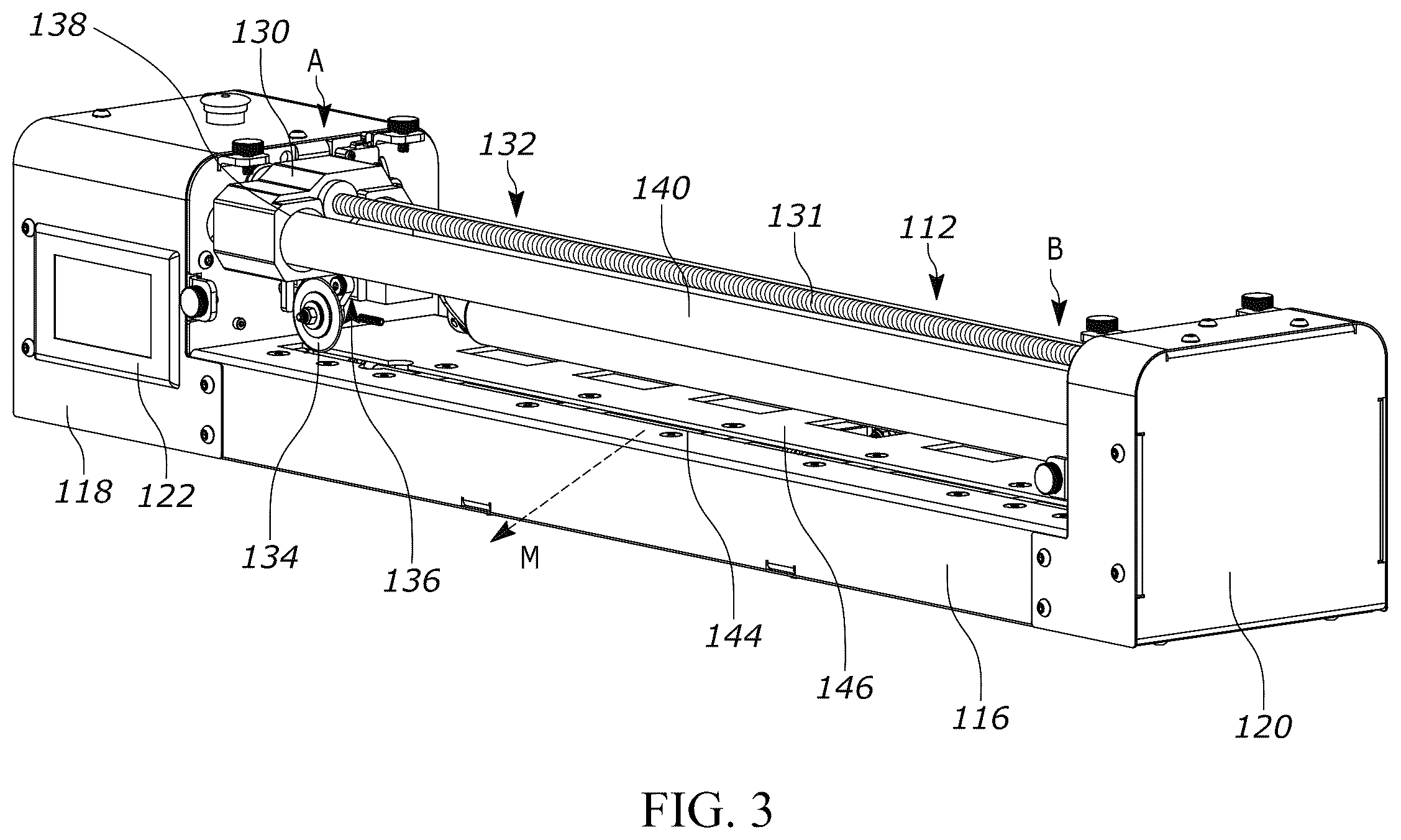Patent US12552064 Figure 3 – Device for producing slit sheet packing material
