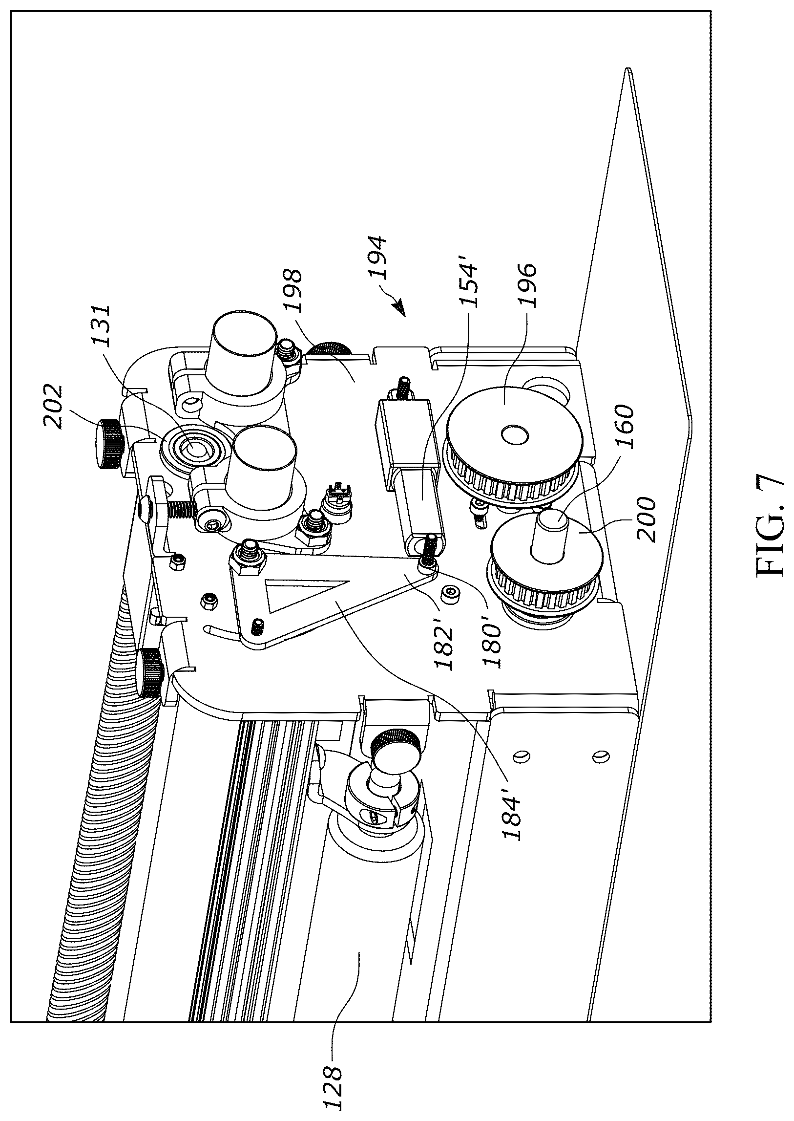 Patent US12552064 Figure 7 – Device for producing slit sheet packing material