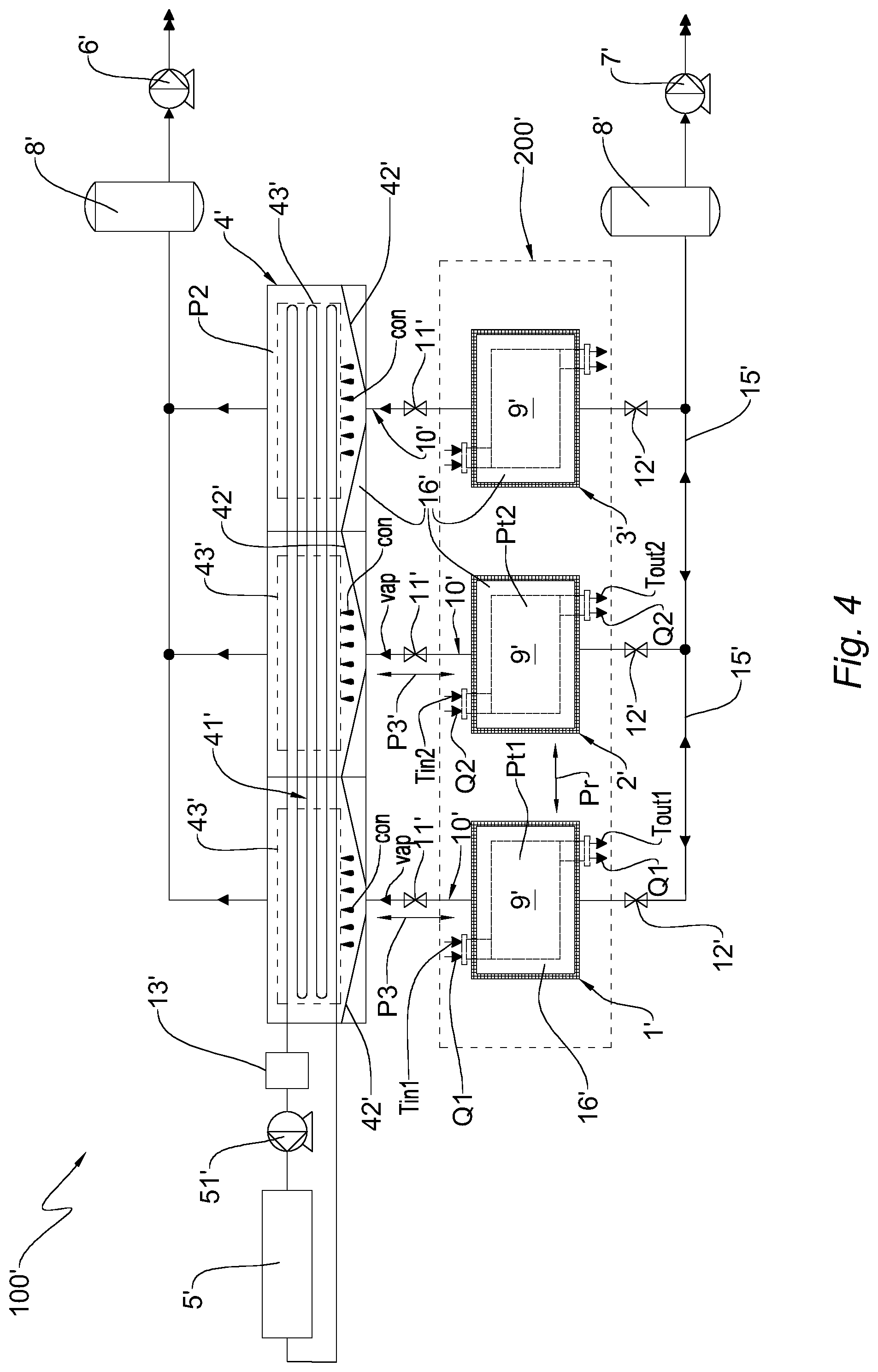 Patent US12552070 Figure 4 – Method and plant for cooling a mixture of ingredients of concrete