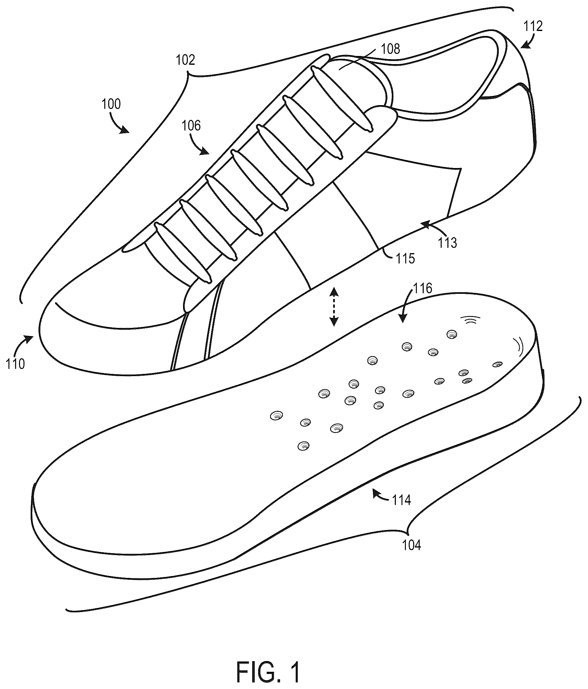 Patent US12552078 Figure 1 – System and methods for forming a sole structure