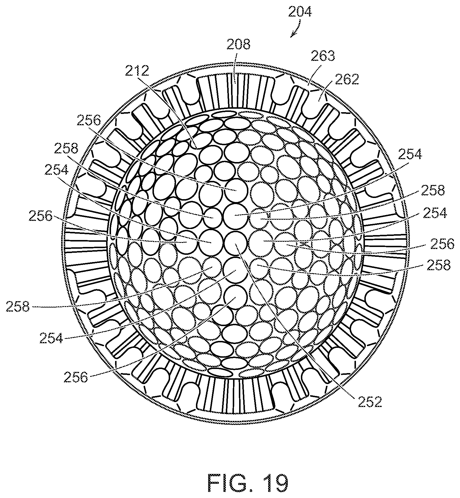 Patent US12552079 Figure 16 – Molds for molding golf balls incorporating a thermoplastic polyurethane cover