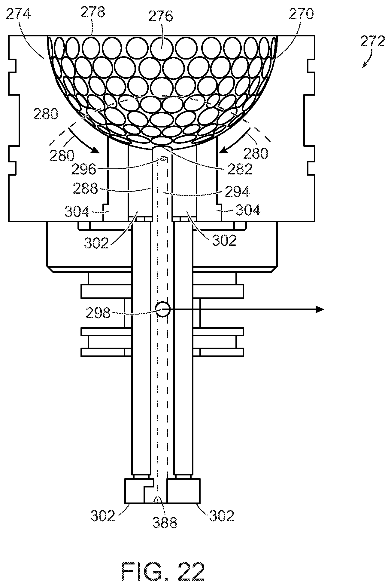 Patent US12552079 Figure 19 – Molds for molding golf balls incorporating a thermoplastic polyurethane cover