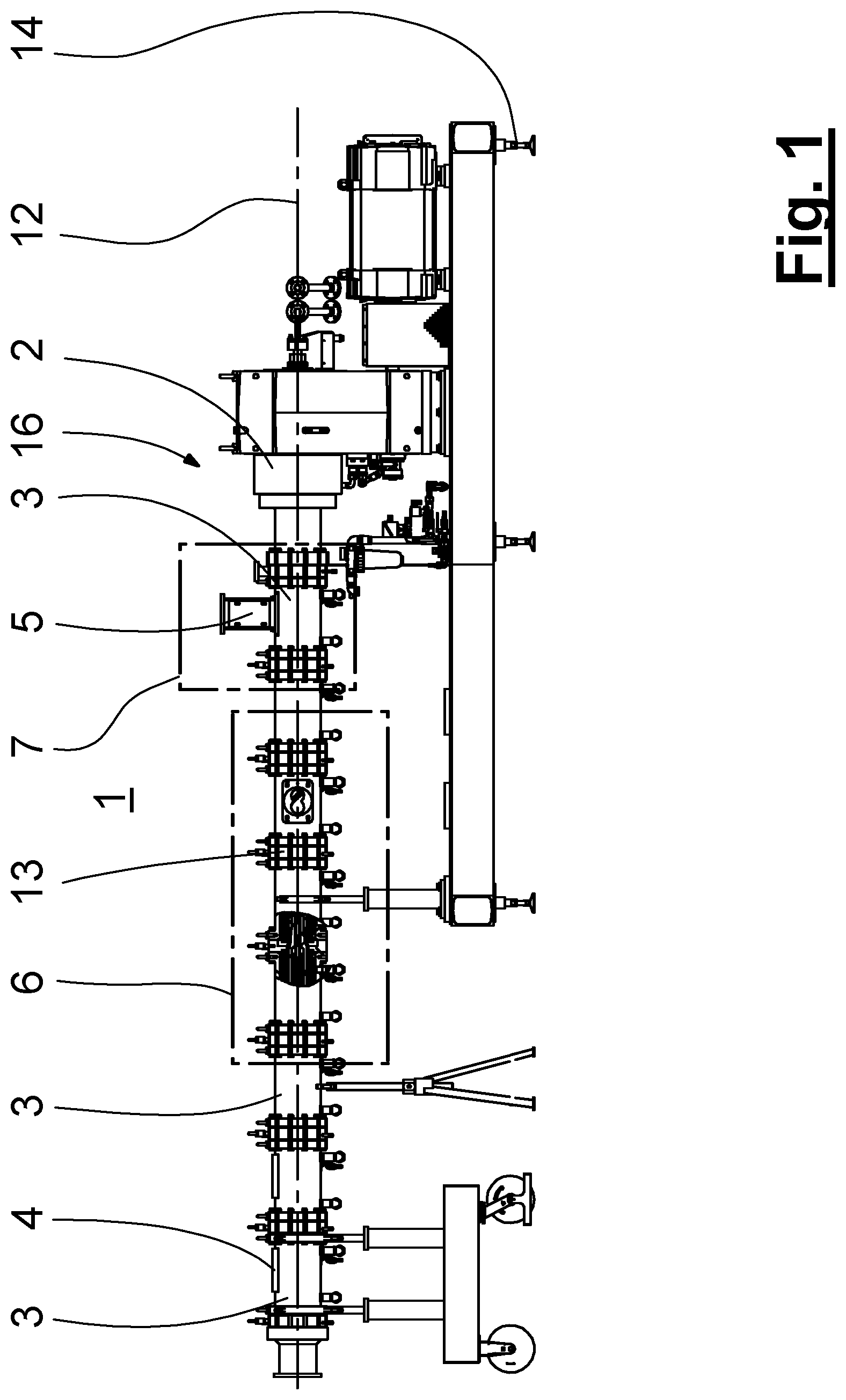 Patent US12552080 Figure 1 – Planetary roller extruder for processing biodegradable materials and method for cleaning the planetary roller extruder