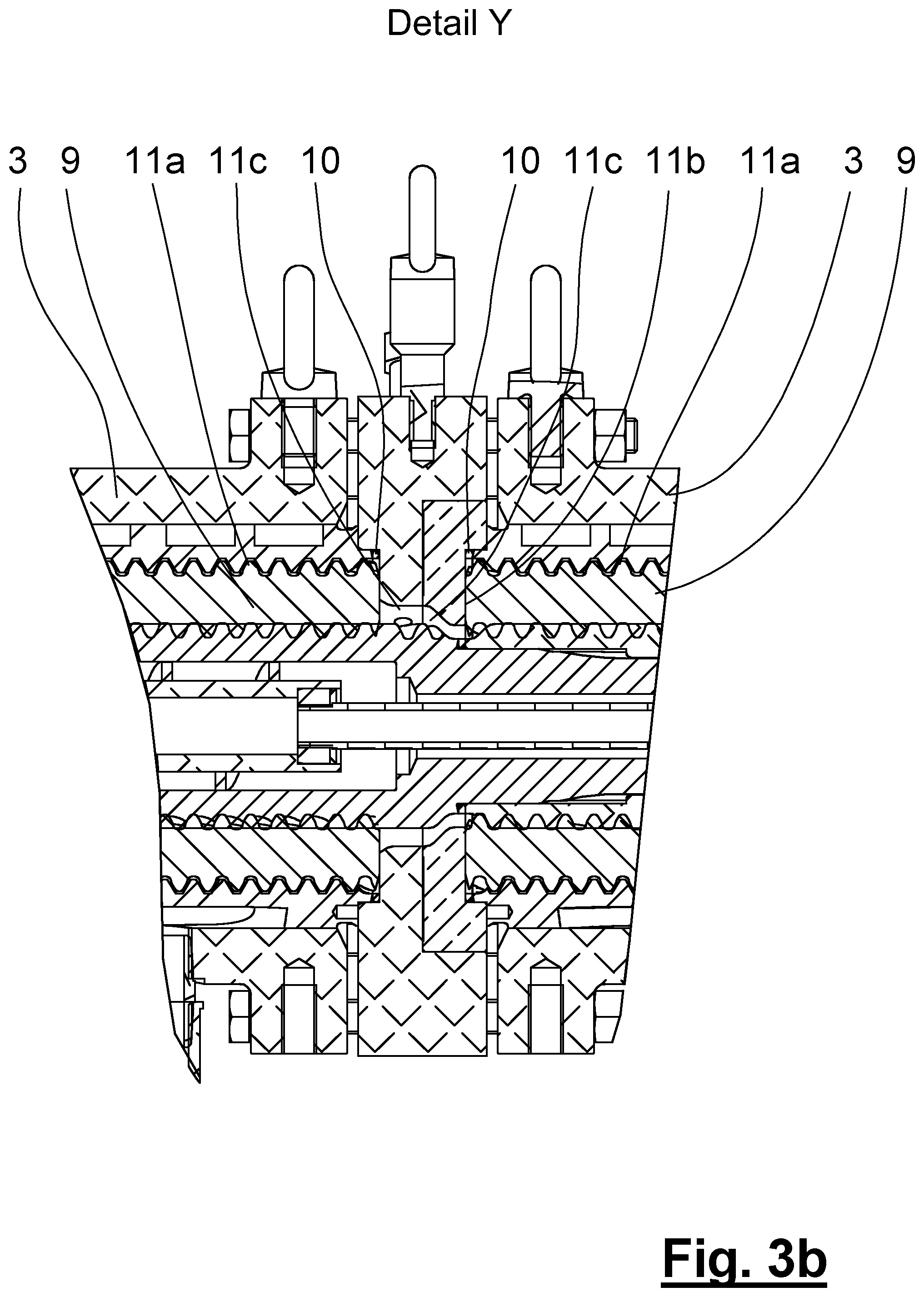 Patent US12552080 Figure 4 – Planetary roller extruder for processing biodegradable materials and method for cleaning the planetary roller extruder