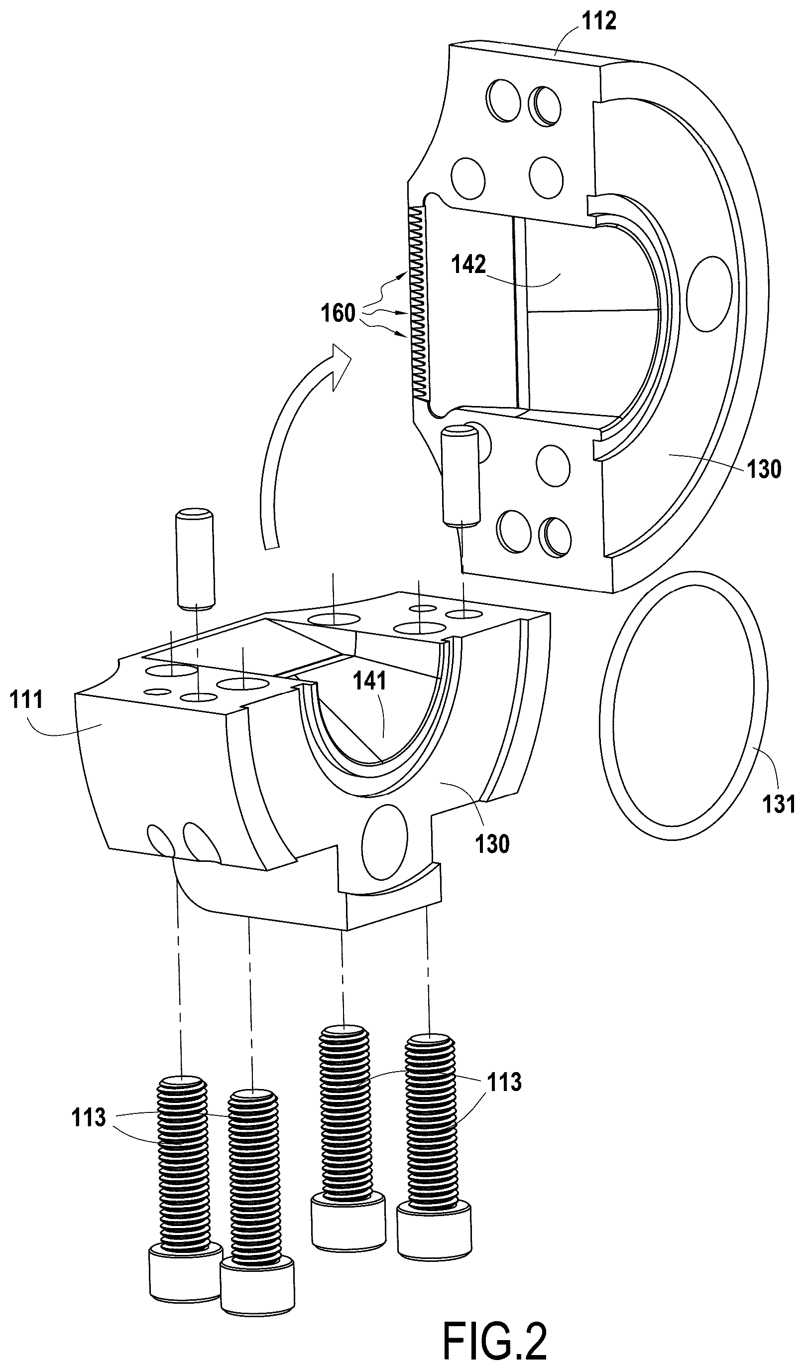 Patent US12552089 Figure 2 – Extrusion head for additive manufacturing, additive manufacturing system and method