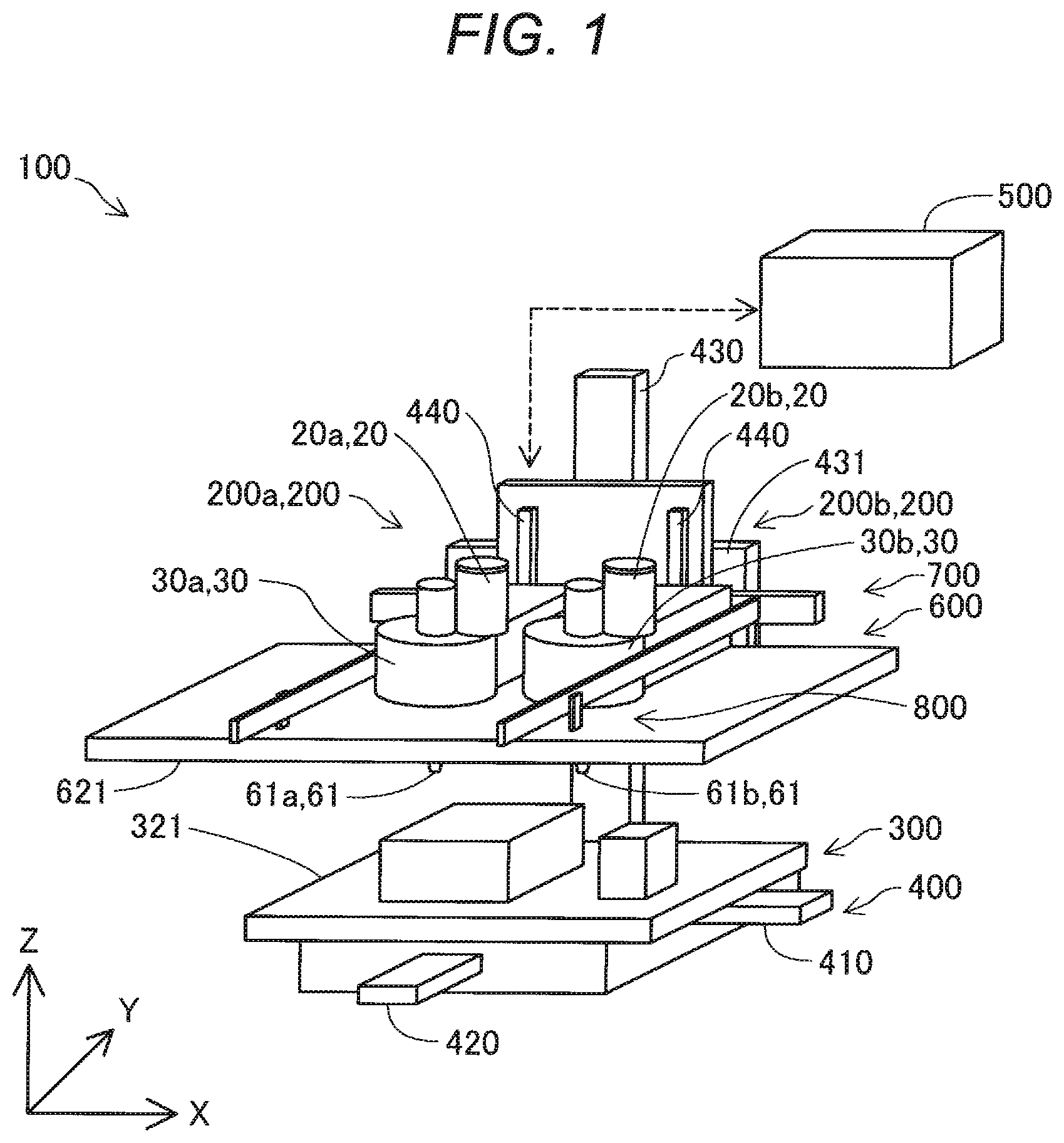 Patent US12552101 Figure 1 – Three-dimensional shaping device and method of manufacturing three-dimensional shaped object