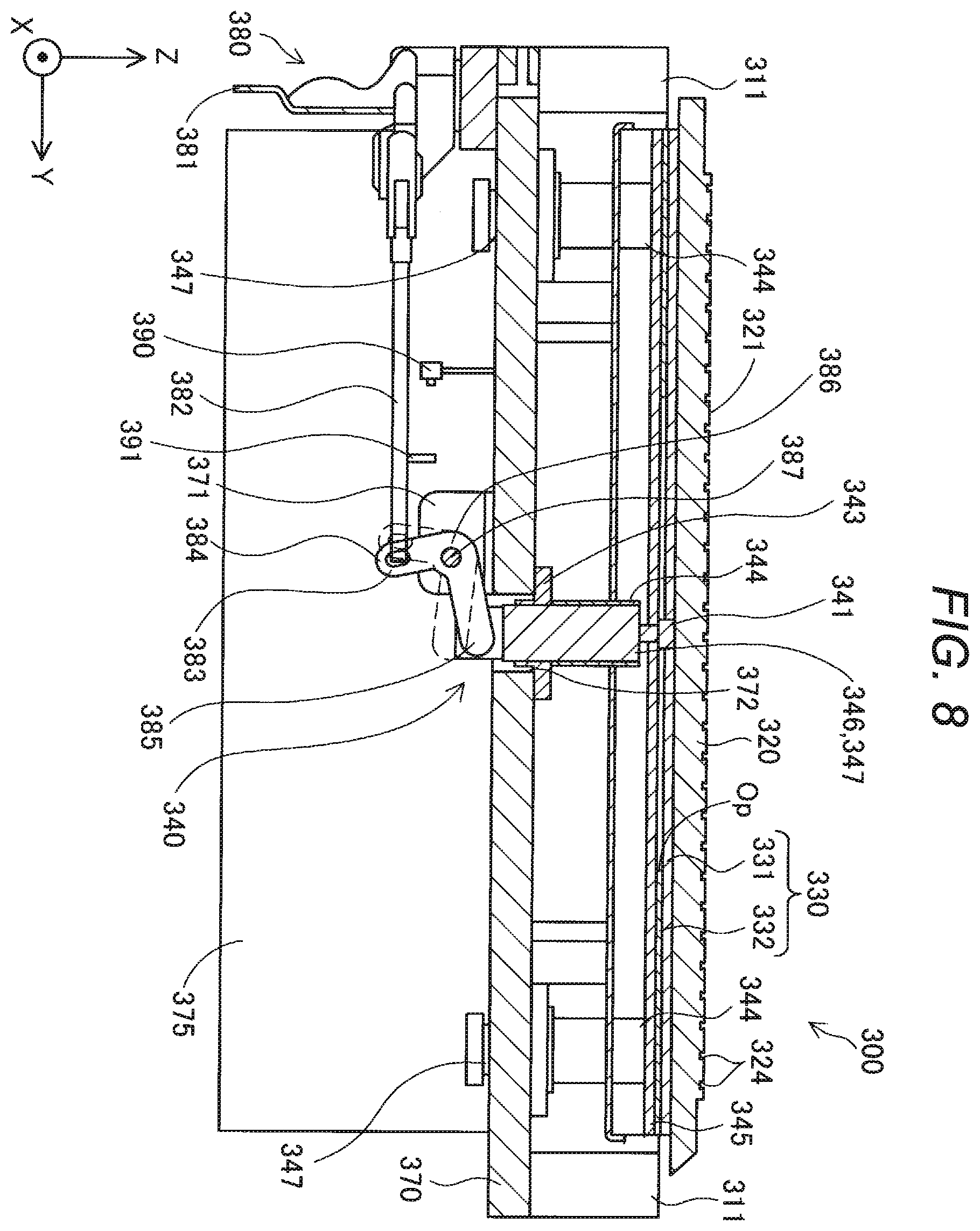 Patent US12552101 Figure 7 – Three-dimensional shaping device and method of manufacturing three-dimensional shaped object