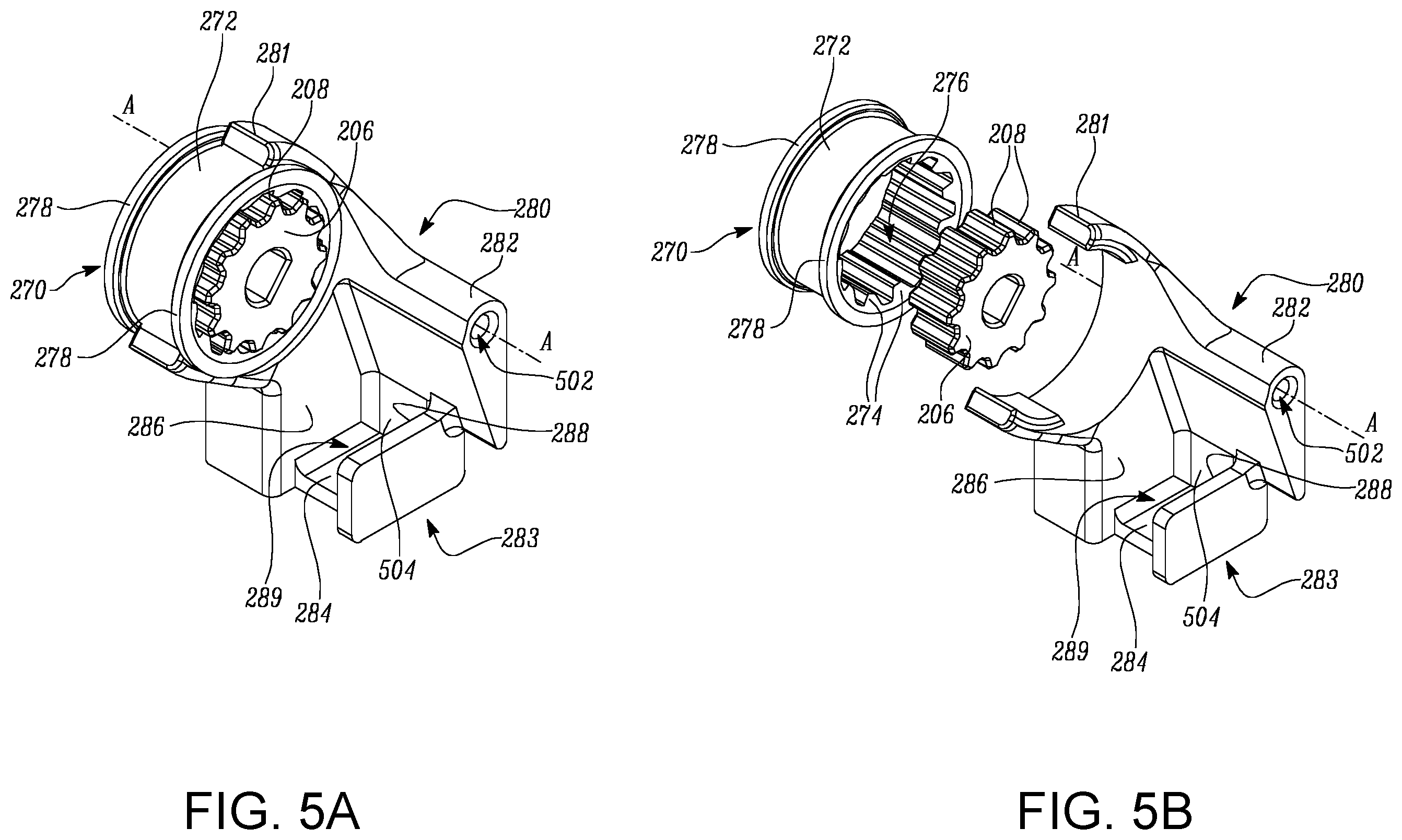Patent US12552102 Figure 5 – Dual filament feeder assembly for an additive manufacturing system