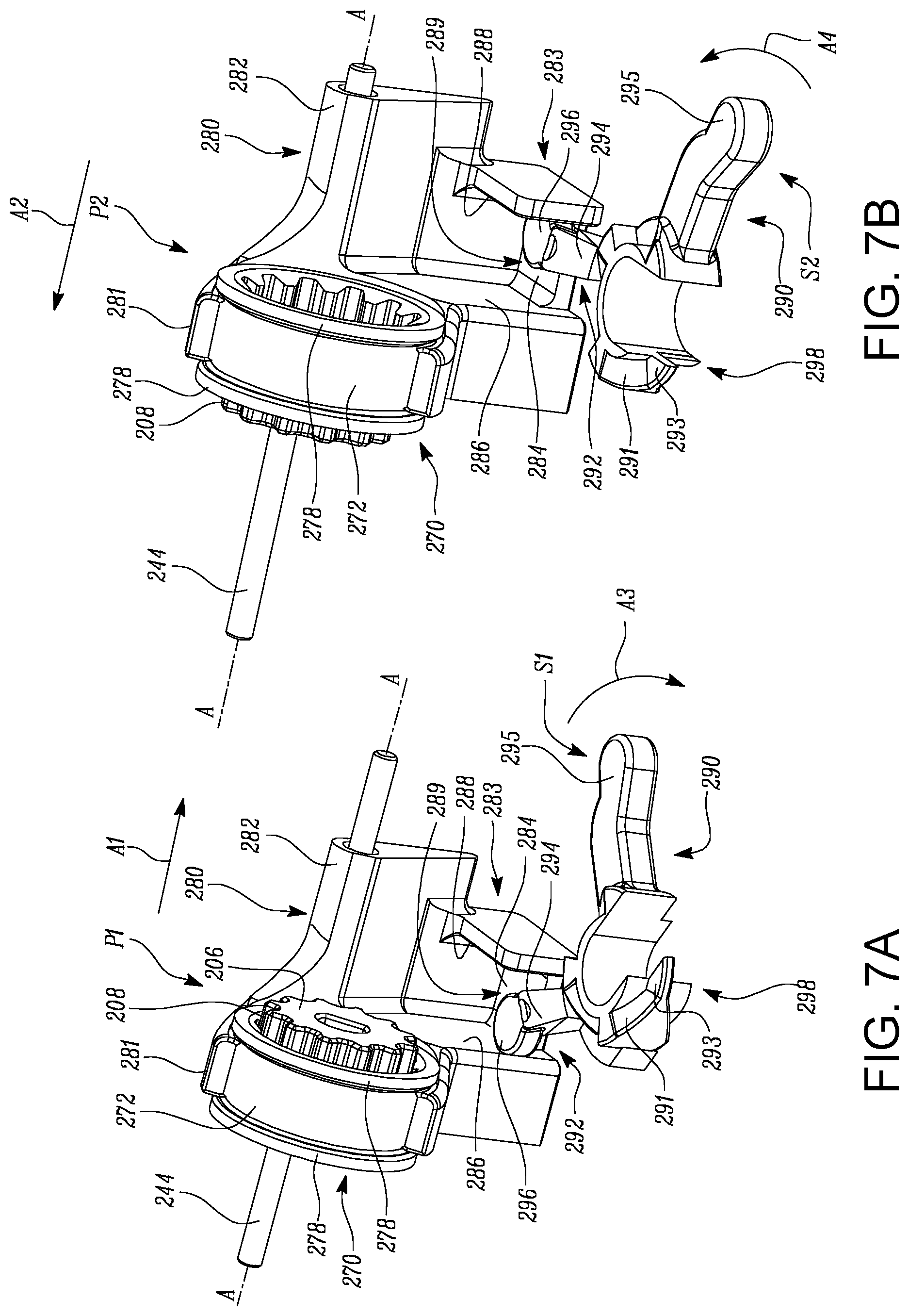 Patent US12552102 Figure 7 – Dual filament feeder assembly for an additive manufacturing system