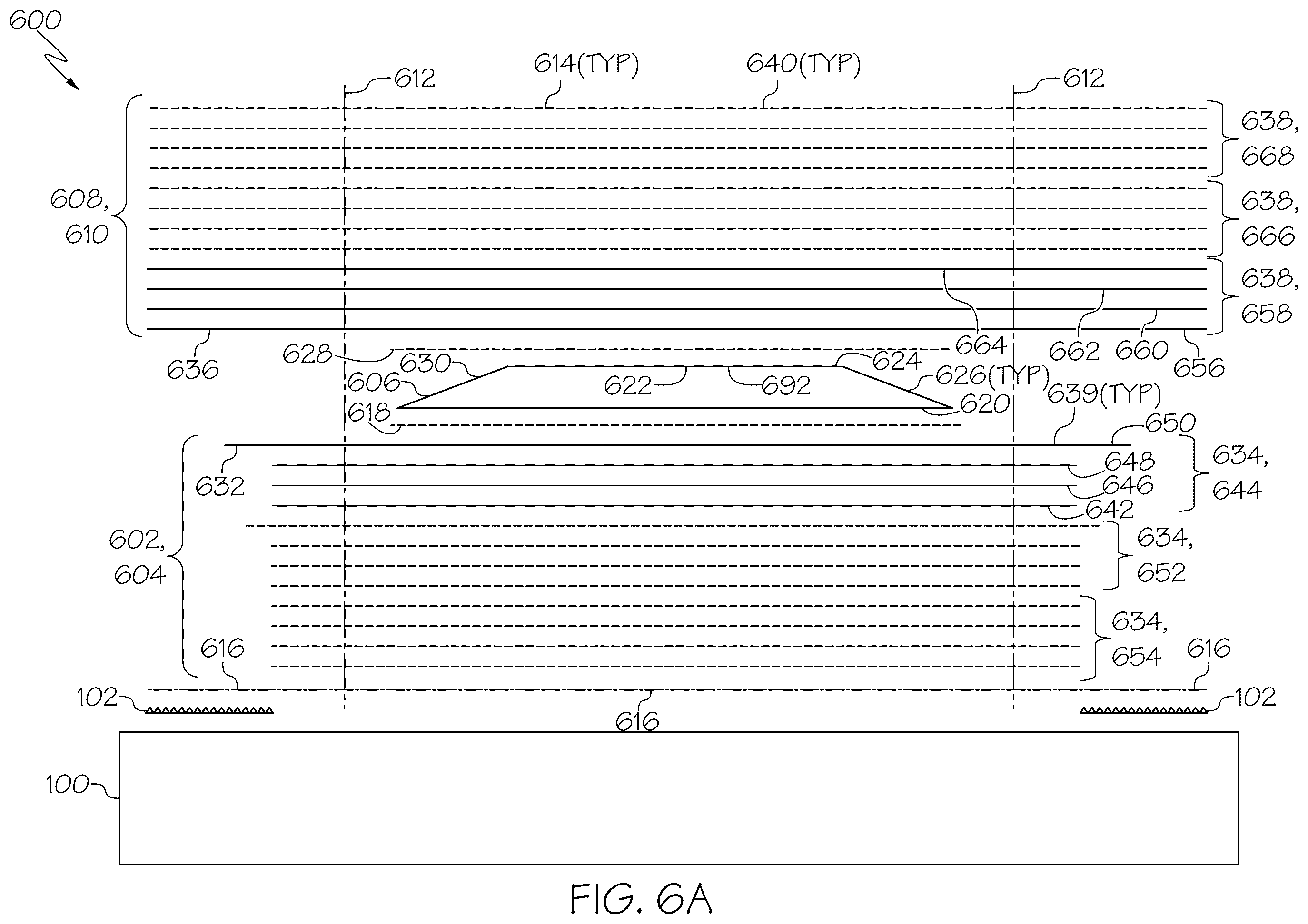Patent US12552110 Figure 6 – Methods for fabrication of layups for composite honeycomb core sandwich structures and said composite honeycomb core sandwich structures