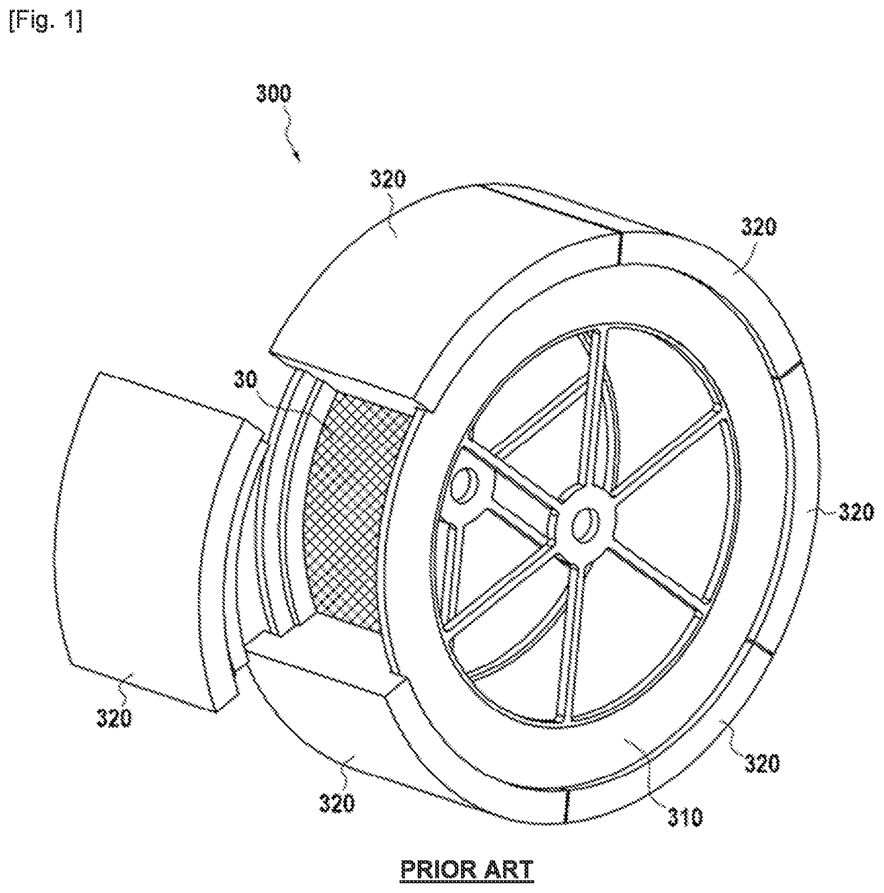 Patent US12552114 Figure 1 – RTM injection method and mould using symmetric anti-pinching sectors