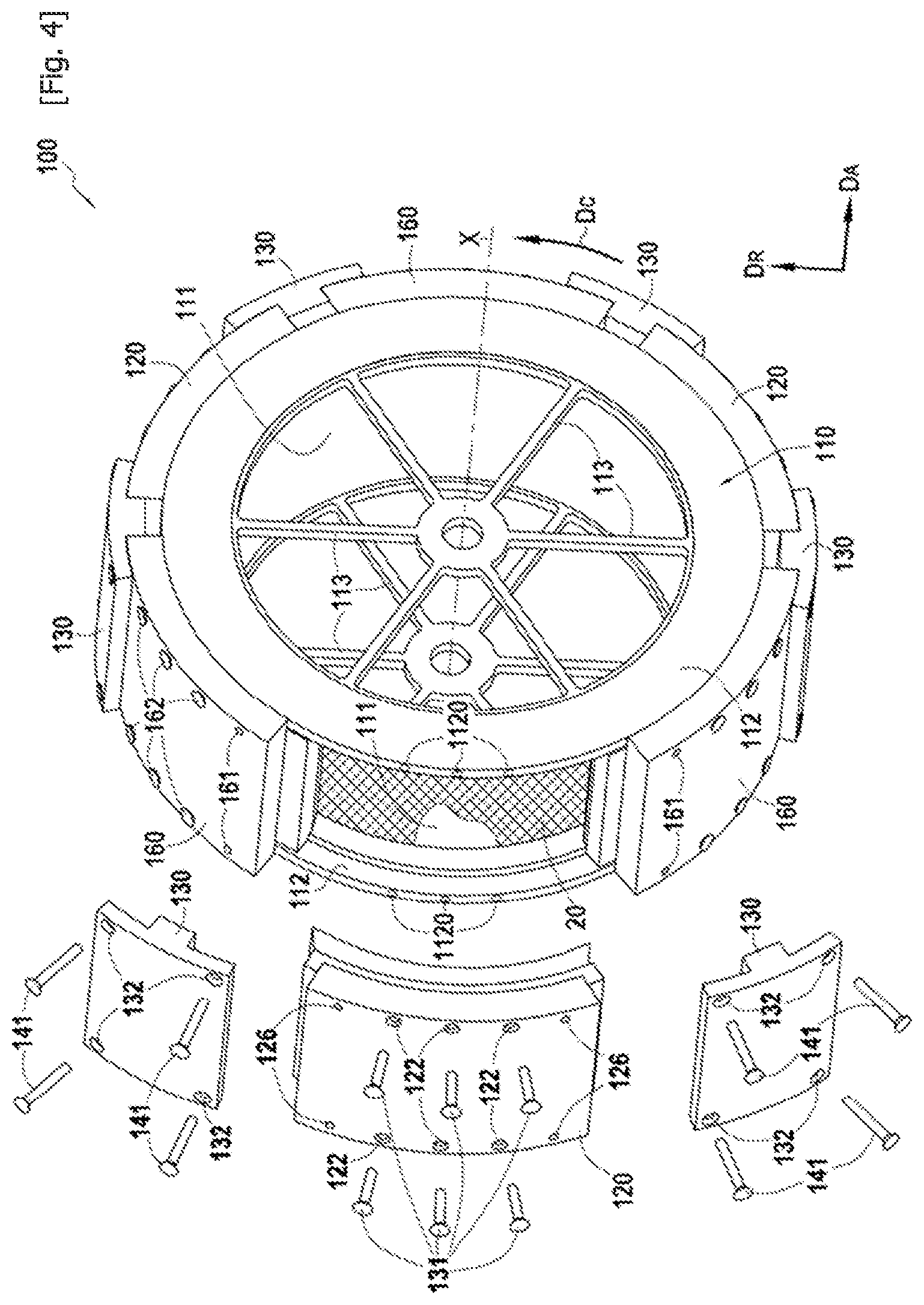Patent US12552114 Figure 6 – RTM injection method and mould using symmetric anti-pinching sectors